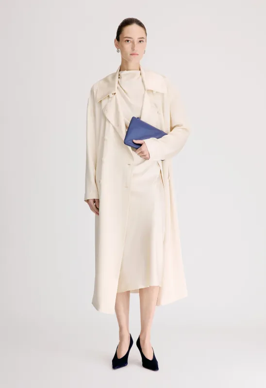 ERIKA Satin coat dress made by Loulou De Saison