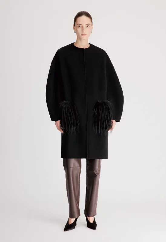 CILIA Wool cashmere drap coat made by Loulou De Saison