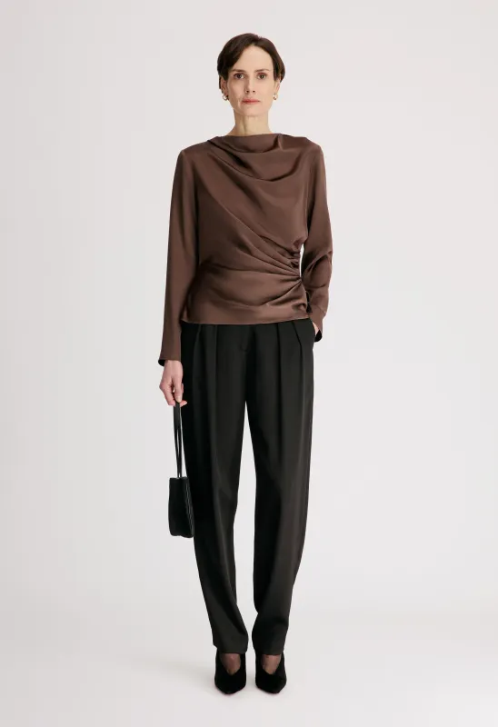ANYA Draped satin top made by Loulou De Saison