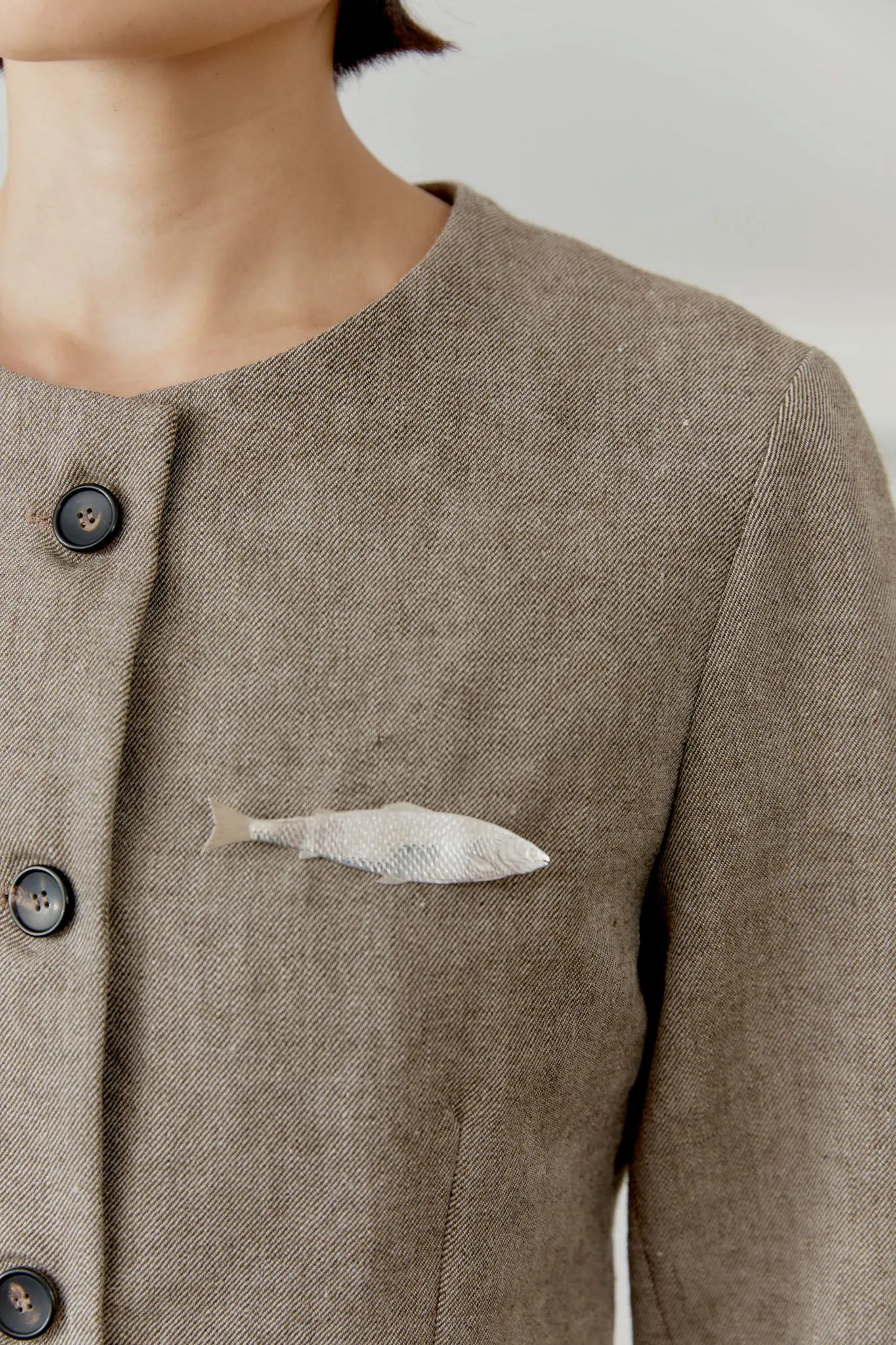 Japanese Linen/Wool Constance Jacket sold by Cawley product image thumbnail 3