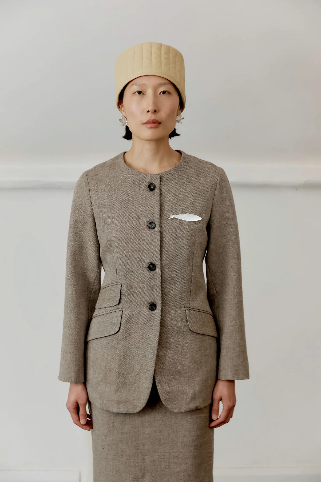Japanese Linen/Wool Constance Jacket sold by Cawley product image thumbnail 4