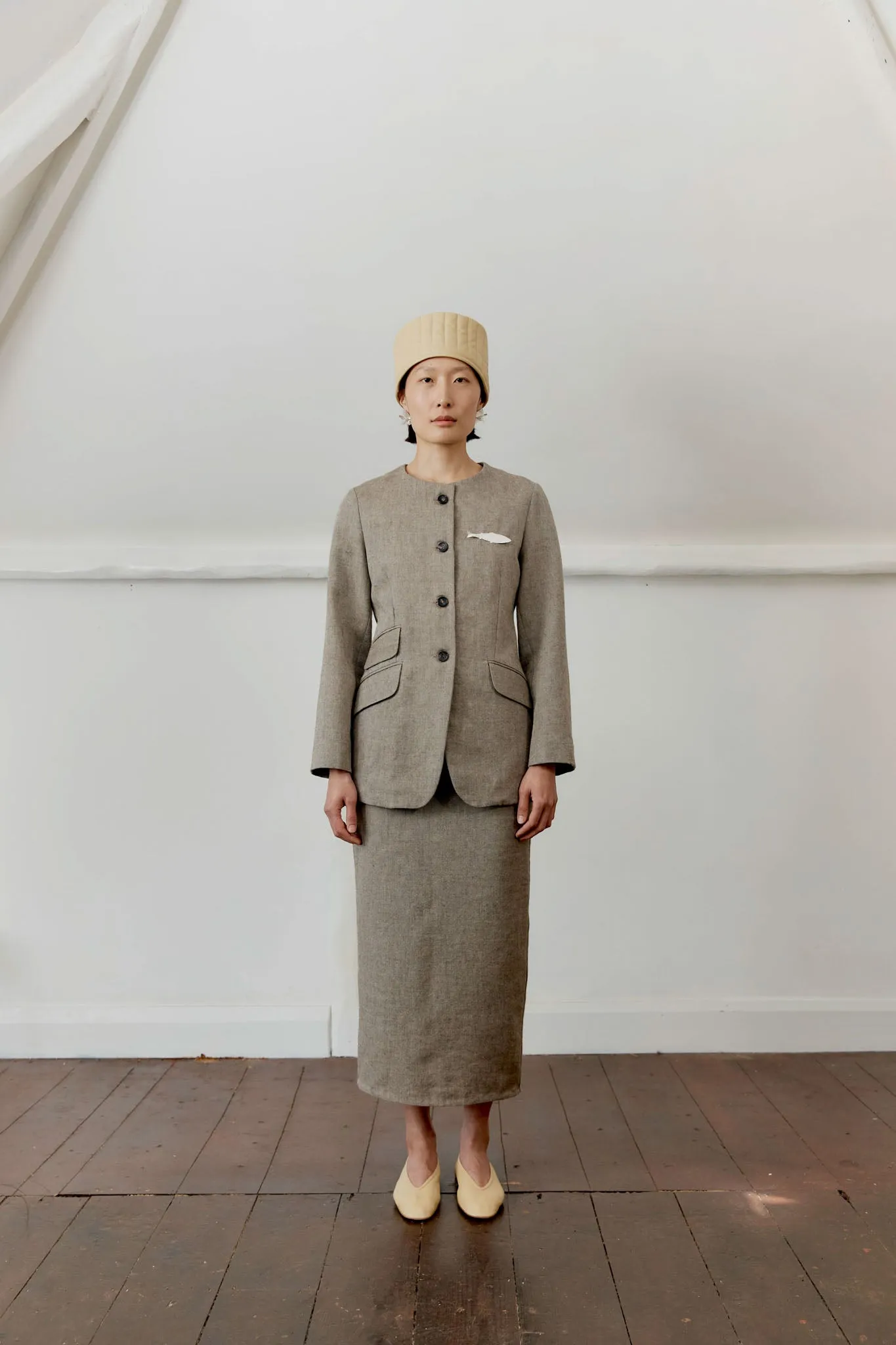 Japanese Linen/Wool Constance Jacket sold by Cawley product image thumbnail 5