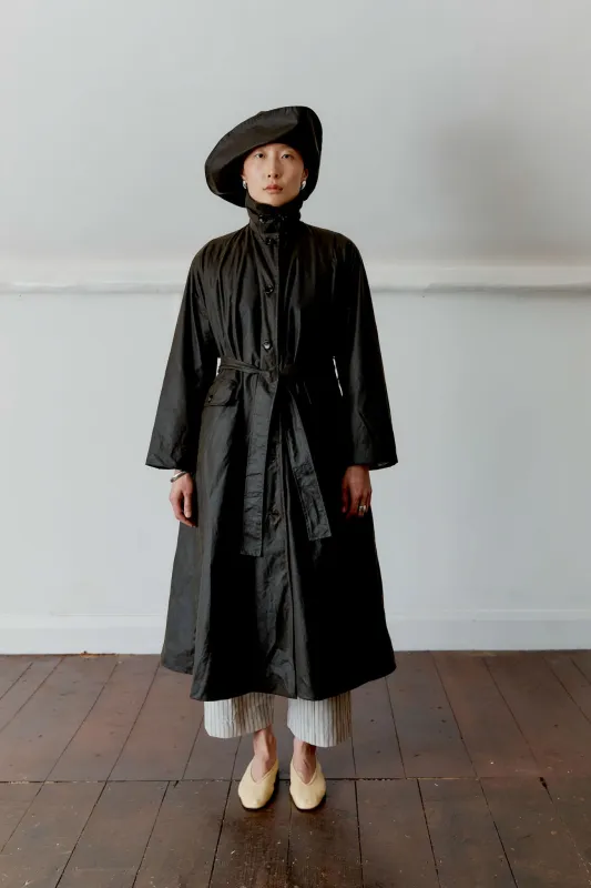 BRITISH WAXED OILSKIN KIT TRENCH made by Cawley