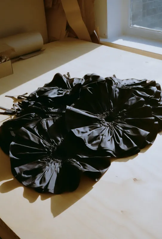 SILK SCRUNCHIE - BLACK made by Cawley