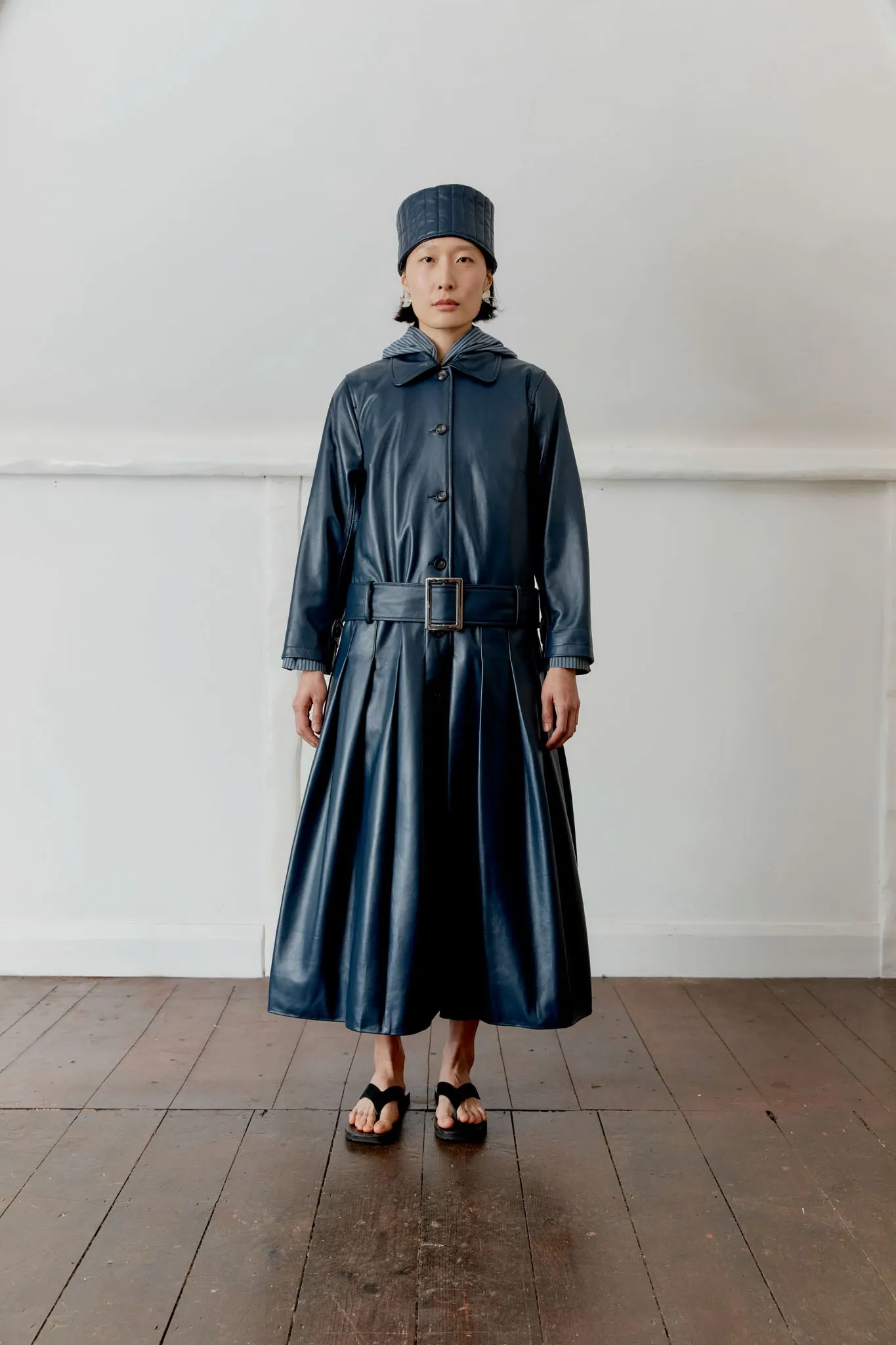 NAPPA LEATHER WILLOW COAT sold by Cawley
