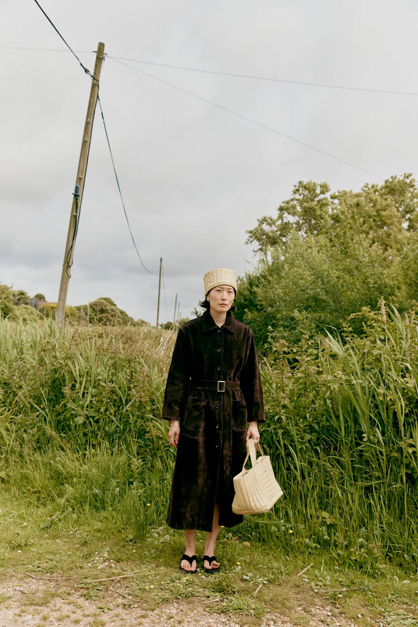 CALF SUEDE LONG QUINN COAT sold by Cawley product image thumbnail 3