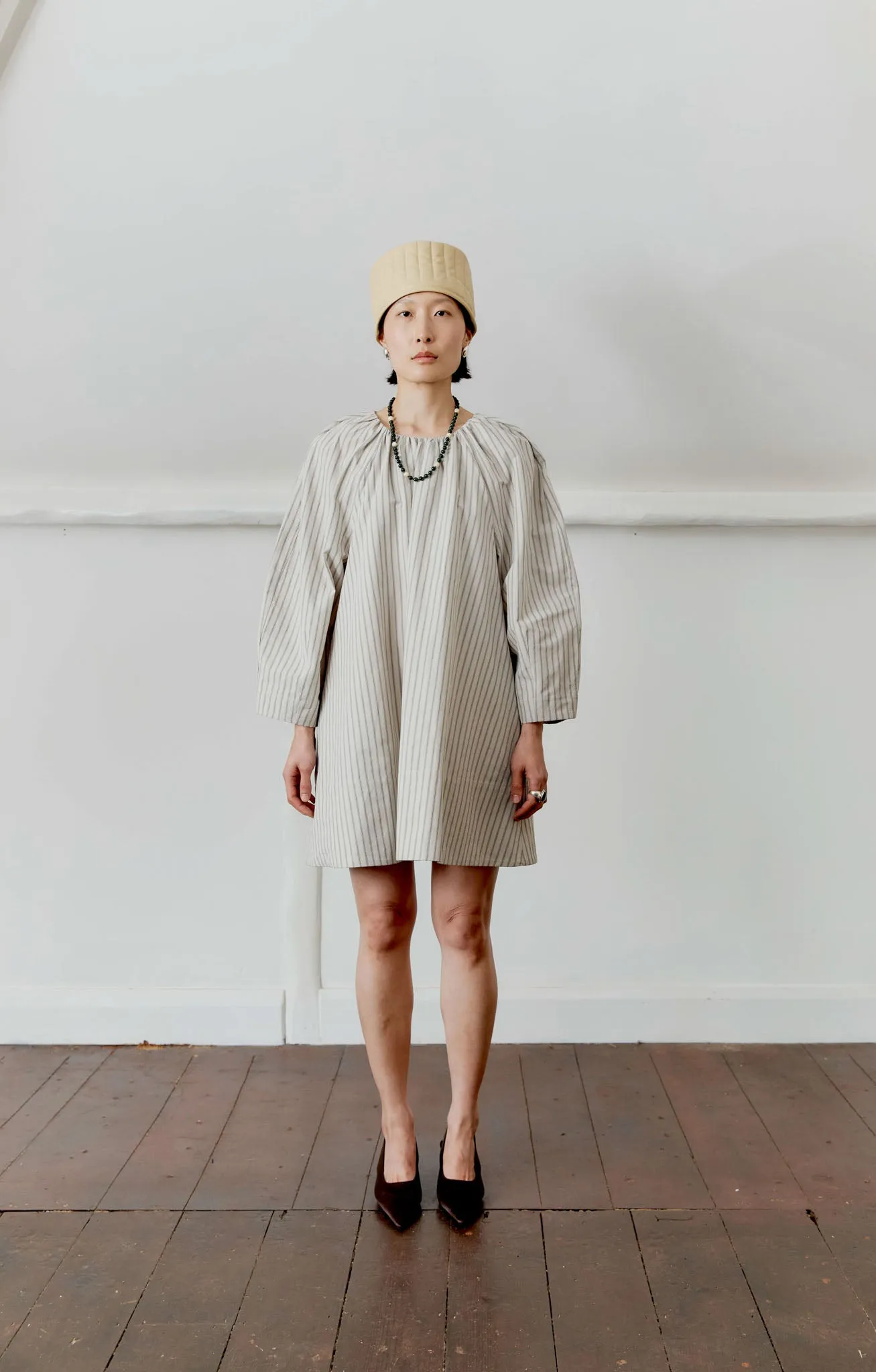 JAPANESE COTTON/LINEN TILDA MINI DRESS sold by Cawley