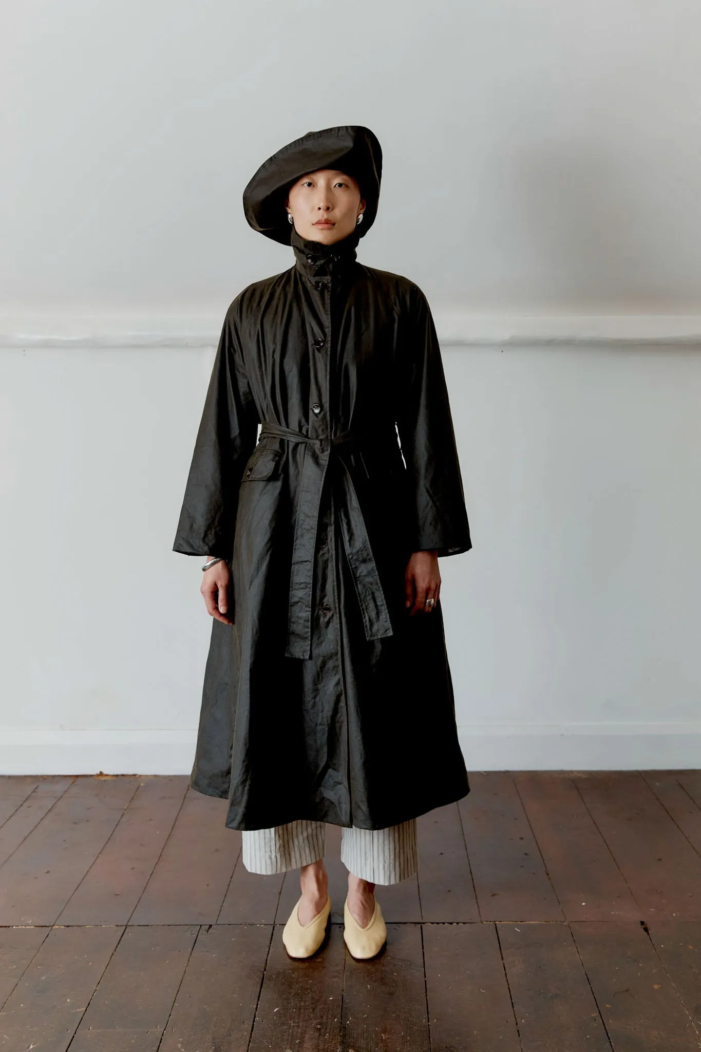 BRITISH WAXED OILSKIN KIT TRENCH sold by Cawley