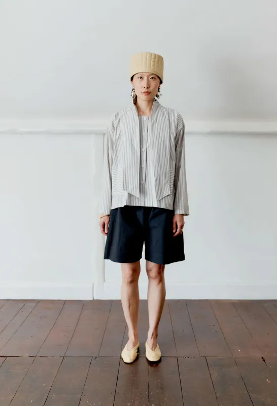 JAPANESE WASHED TYPEWRITER COTTON DOROTHY SHIRT made by Cawley