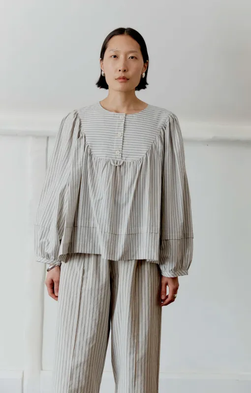 JAPANESE WASHED TYPEWRITER COTTON ROMY TOP sold by Cawley