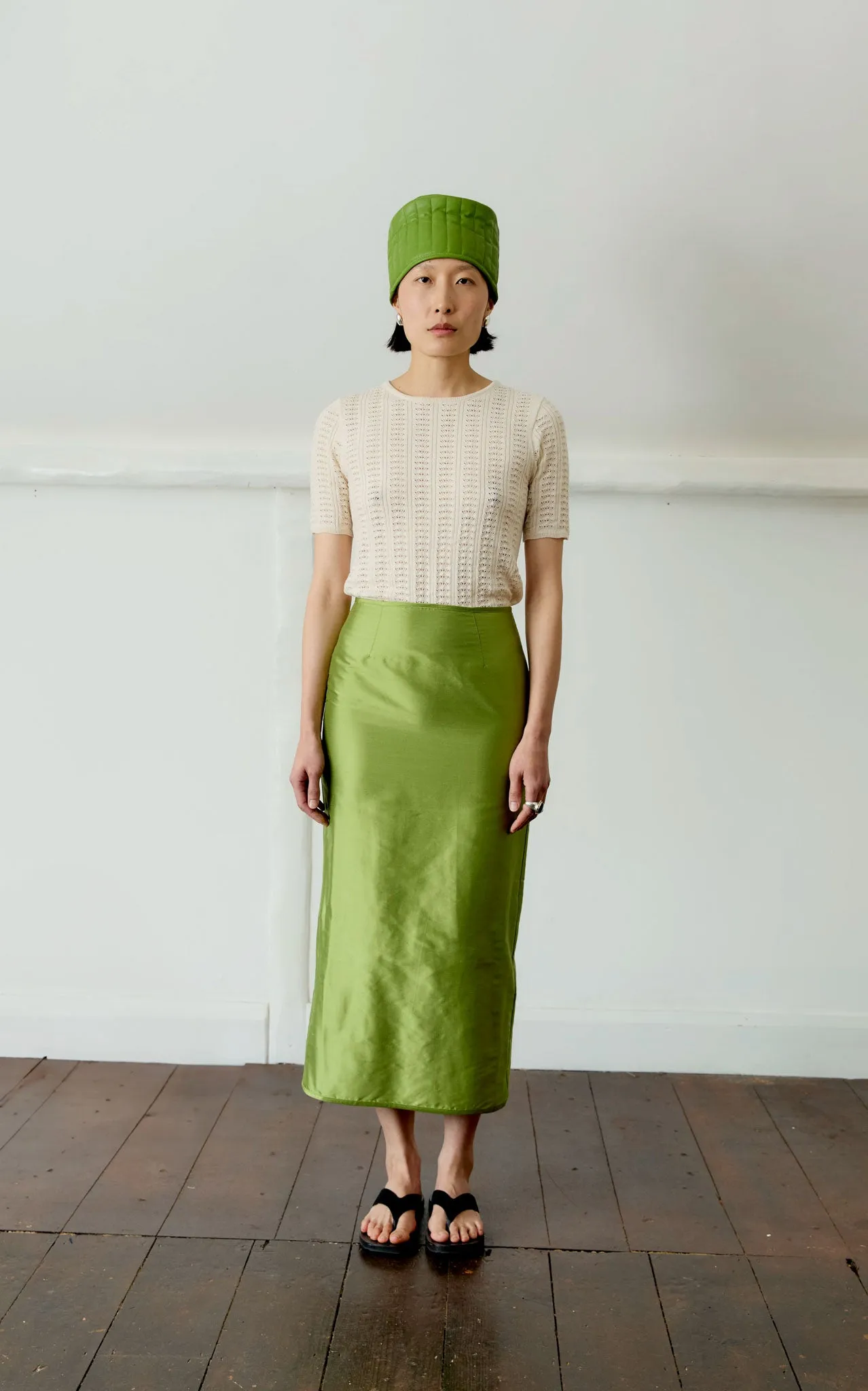 SILK DUPION SADIE SKIRT sold by Cawley
