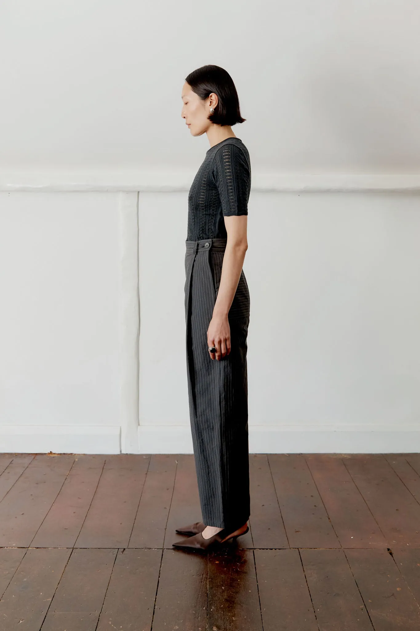 JAPANESE COTTON/LINEN GEORGIA TROUSER sold by Cawley product image thumbnail 4