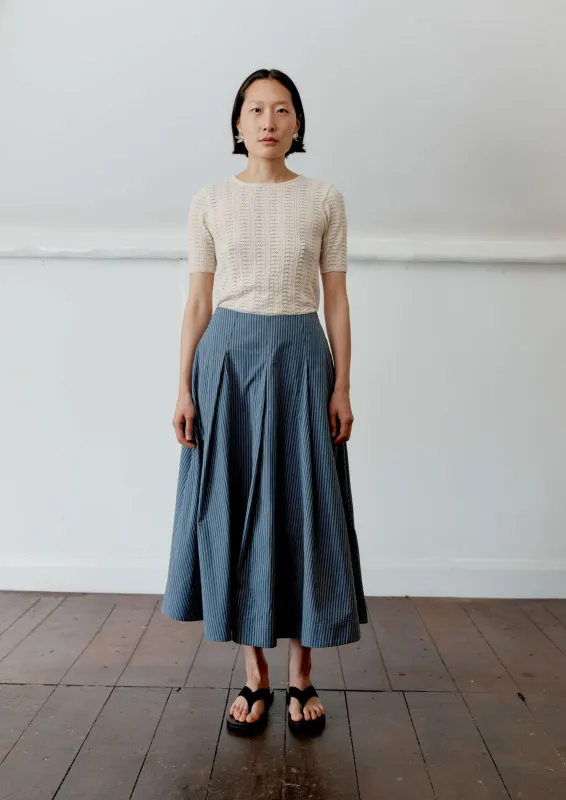 JAPANESE WASHED TYPEWRITER COTTON STEVIE SKIRT made by Cawley