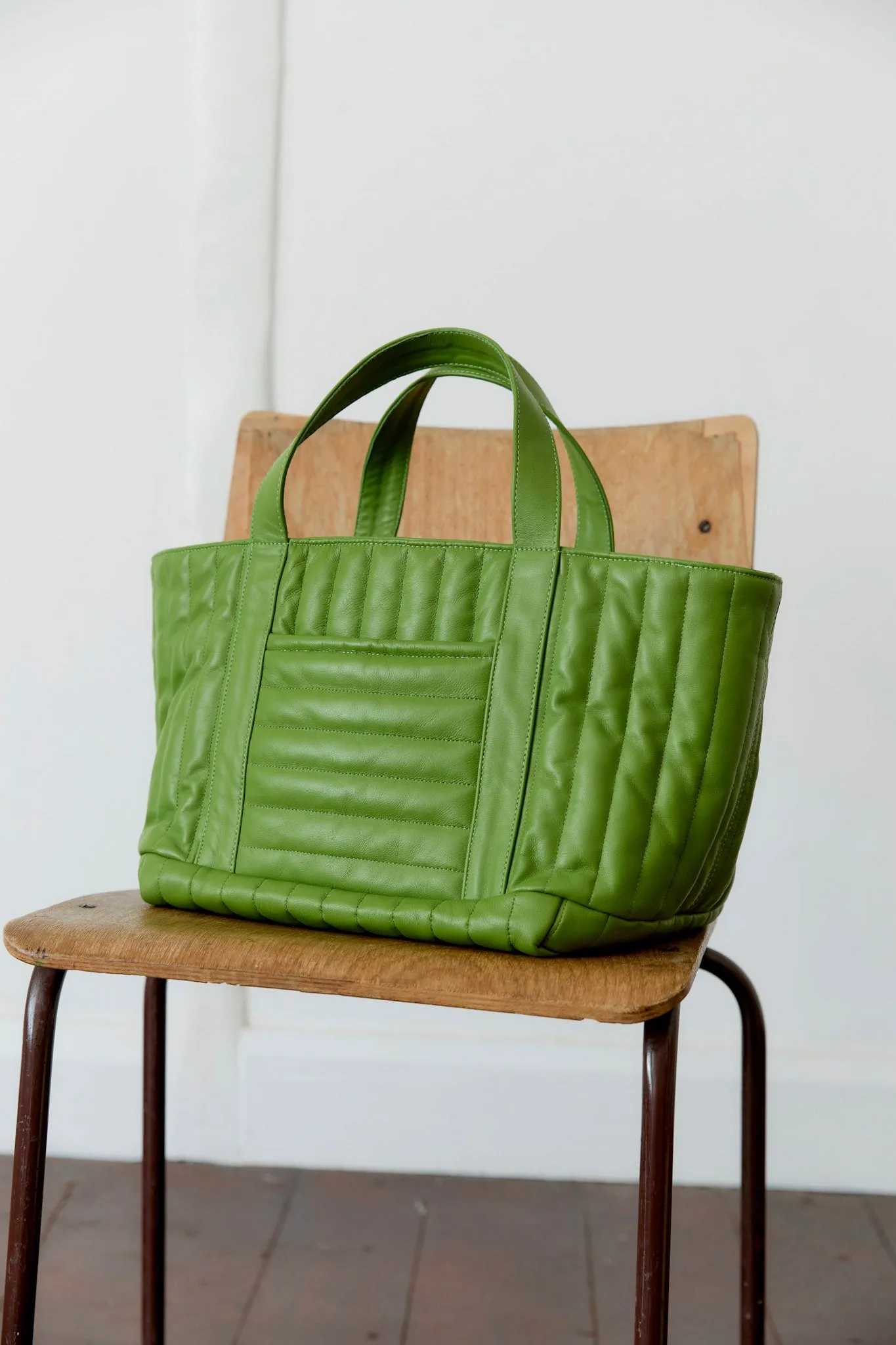 QUILTED LEATHER MINI TOTE BAG sold by Cawley product image thumbnail 2