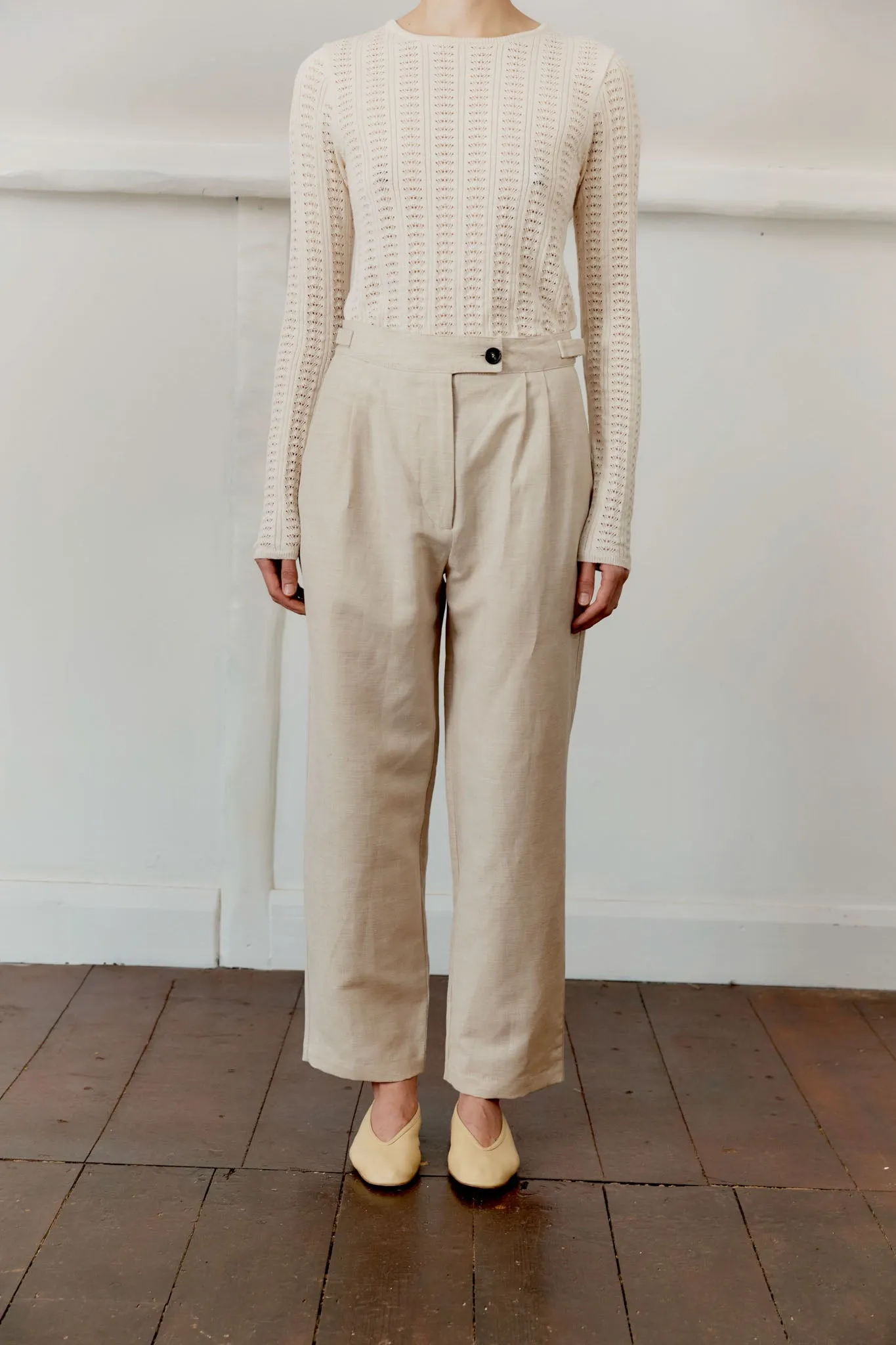 BRITISH LINEN WOOL BLEND ENYA TROUSER sold by Cawley product image thumbnail 5