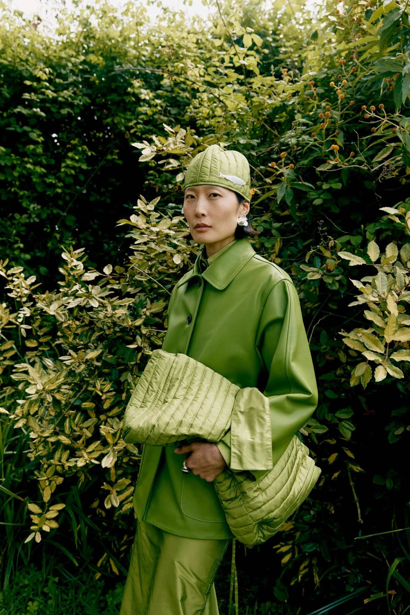 QUILTED SILK DUPION LARGE CLUTCH BAG sold by Cawley