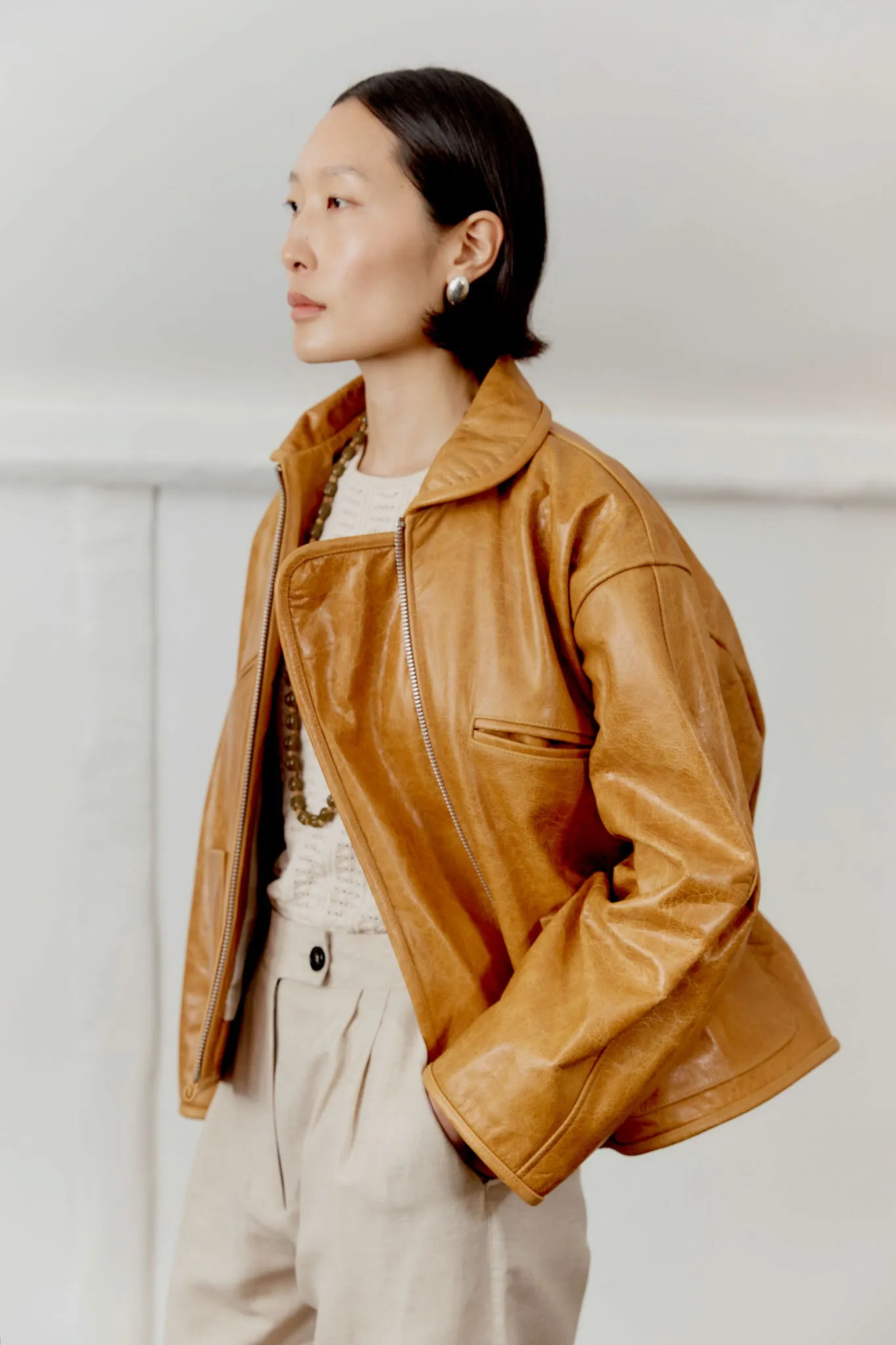 LEATHER FLYING JACKET sold by Cawley product image thumbnail 3