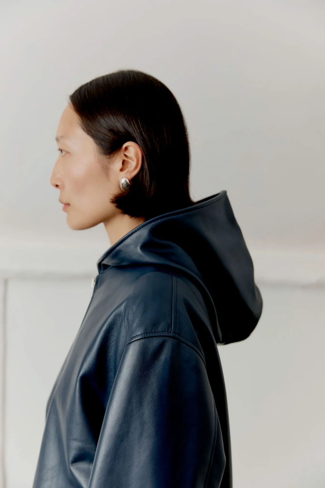 NAPPA LEATHER ZIP-UP HOODIE sold by Cawley product image thumbnail 5