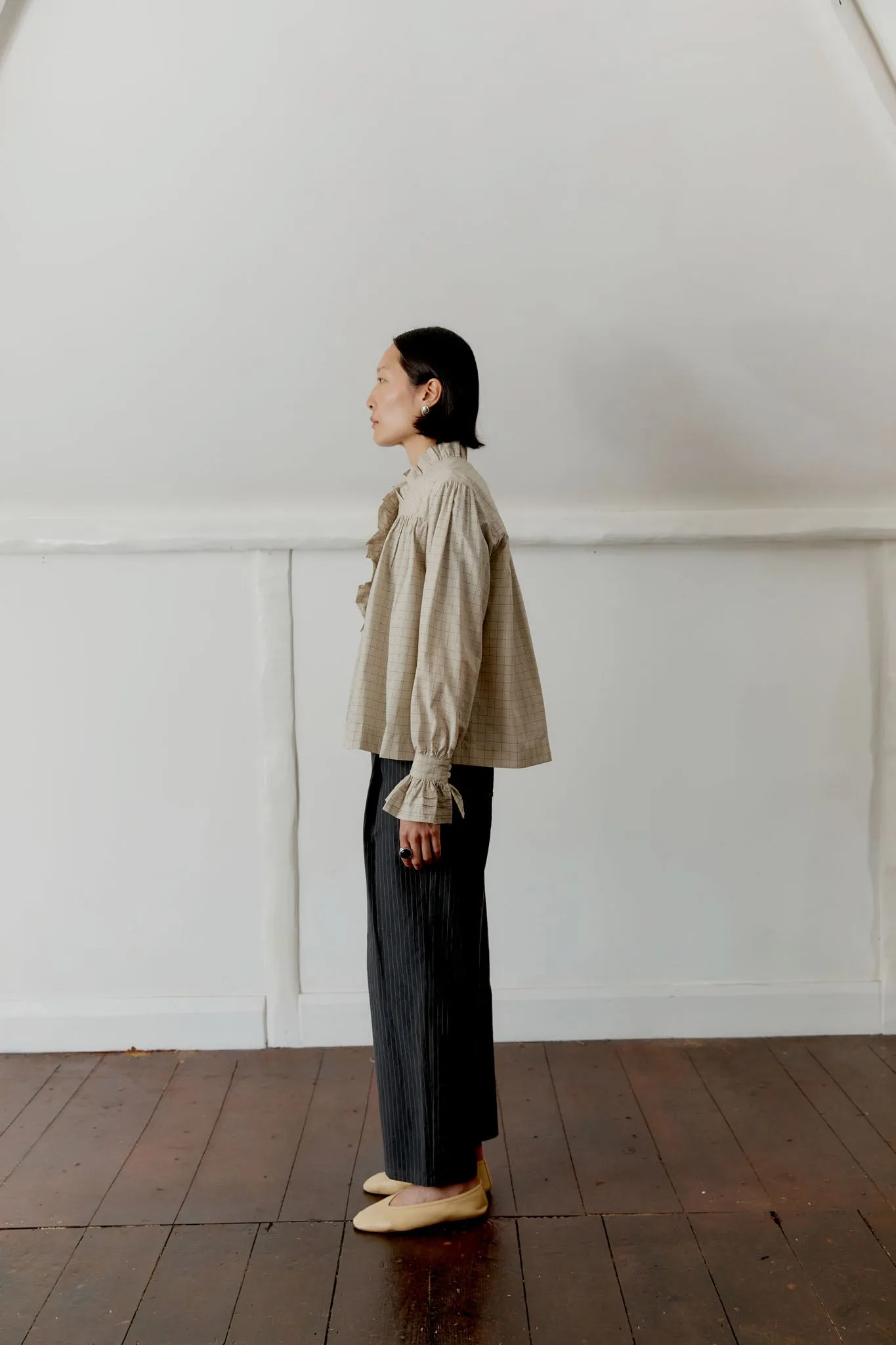 JAPANESE COTTON SEERSUCKER SOPHIE SHIRT sold by Cawley product image thumbnail 3