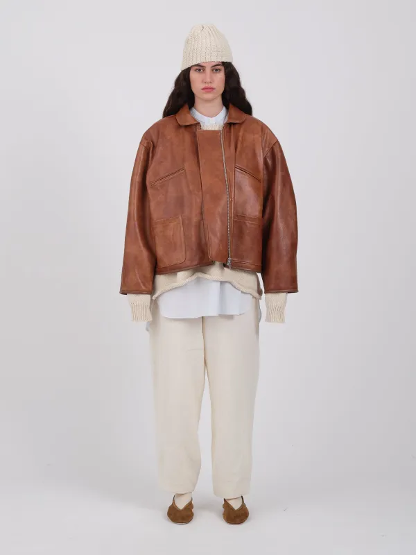 LEATHER FLYING JACKET sold by Cawley