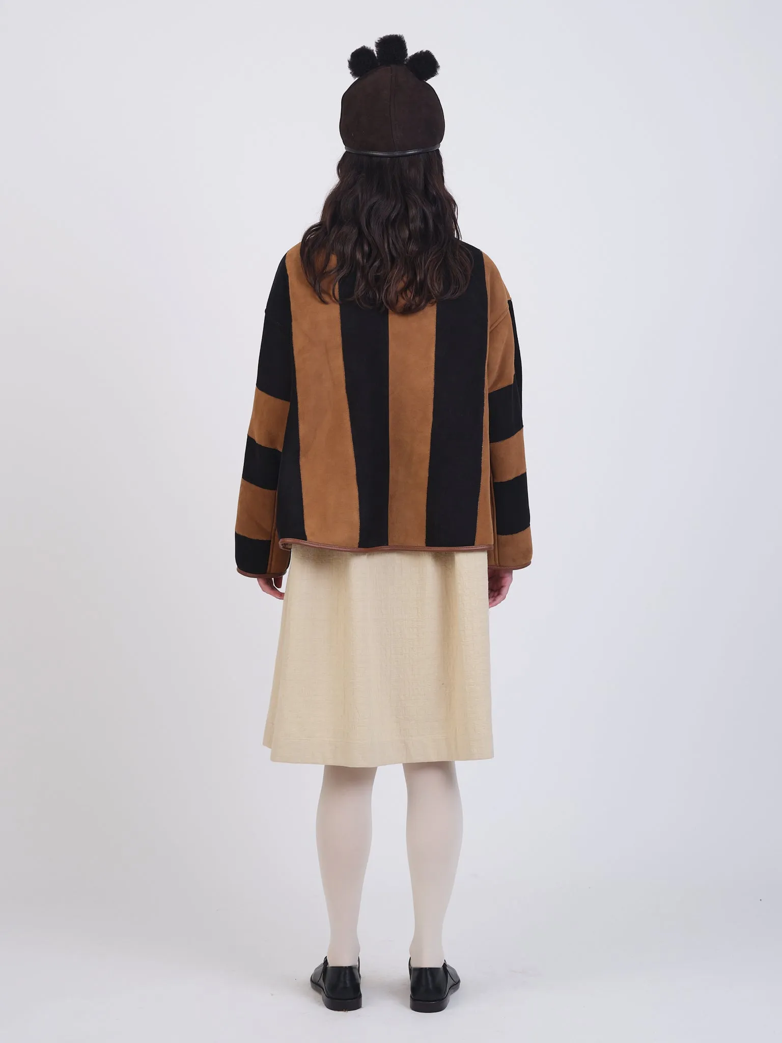 SUEDE BACK CURLY HAIR STRIPE AVIS JACKET sold by Cawley product image thumbnail 5