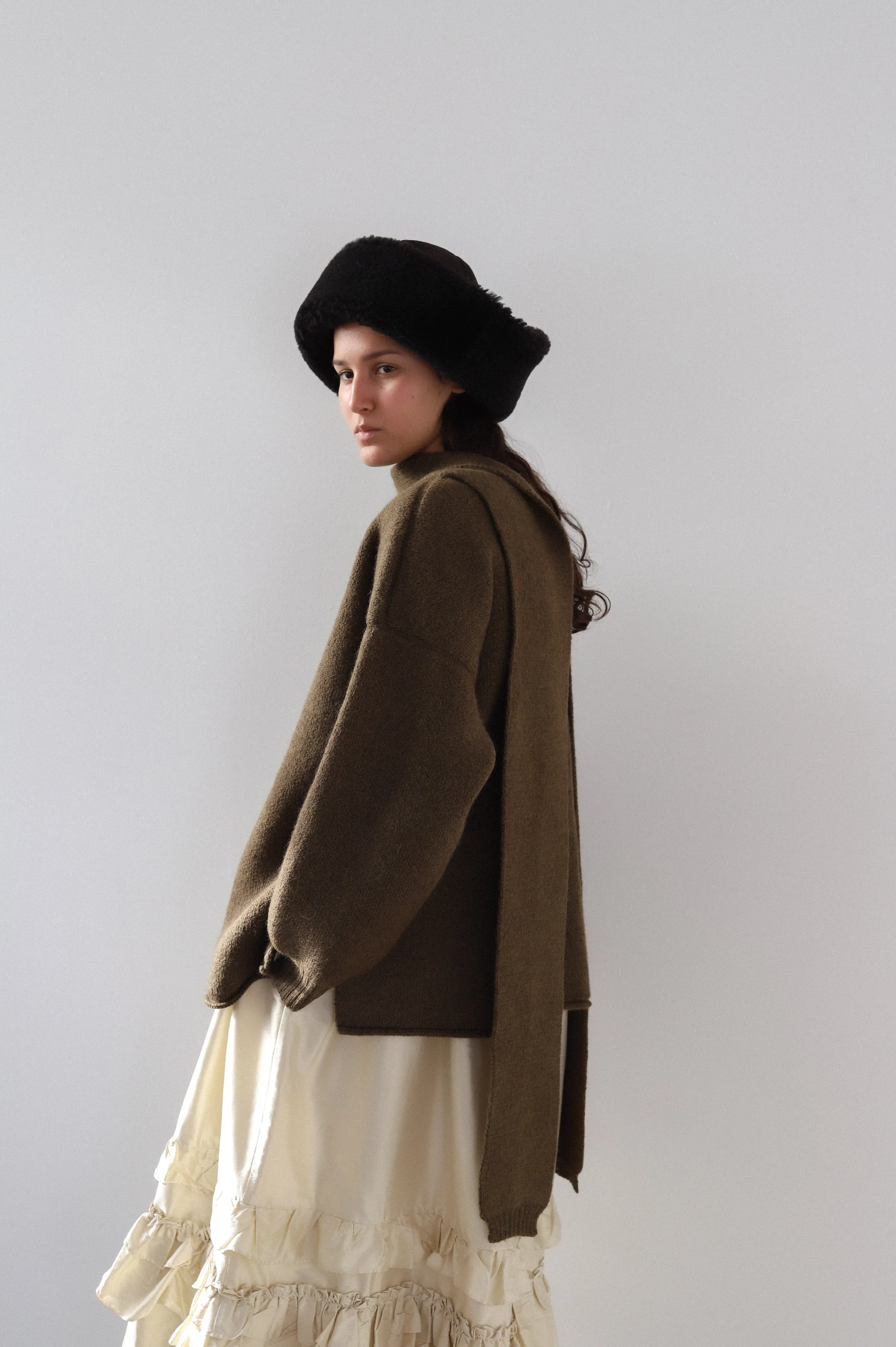 BRITISH MERINO WOOL WRAP NECK PULLOVER sold by Cawley product image thumbnail 3