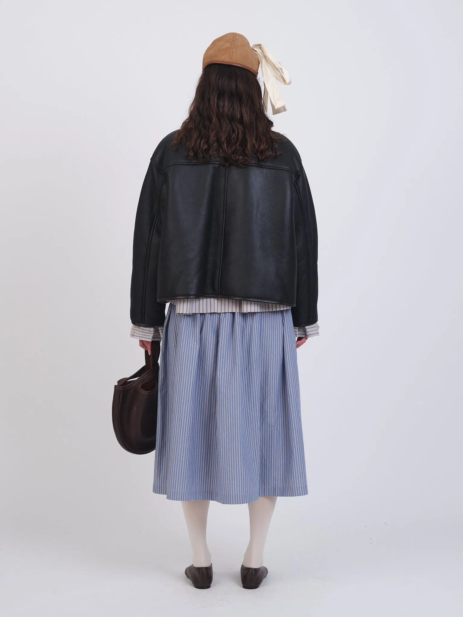 LEATHER BACK CHOCOLATE/SEAL FLYING JACKET sold by Cawley product image thumbnail 4