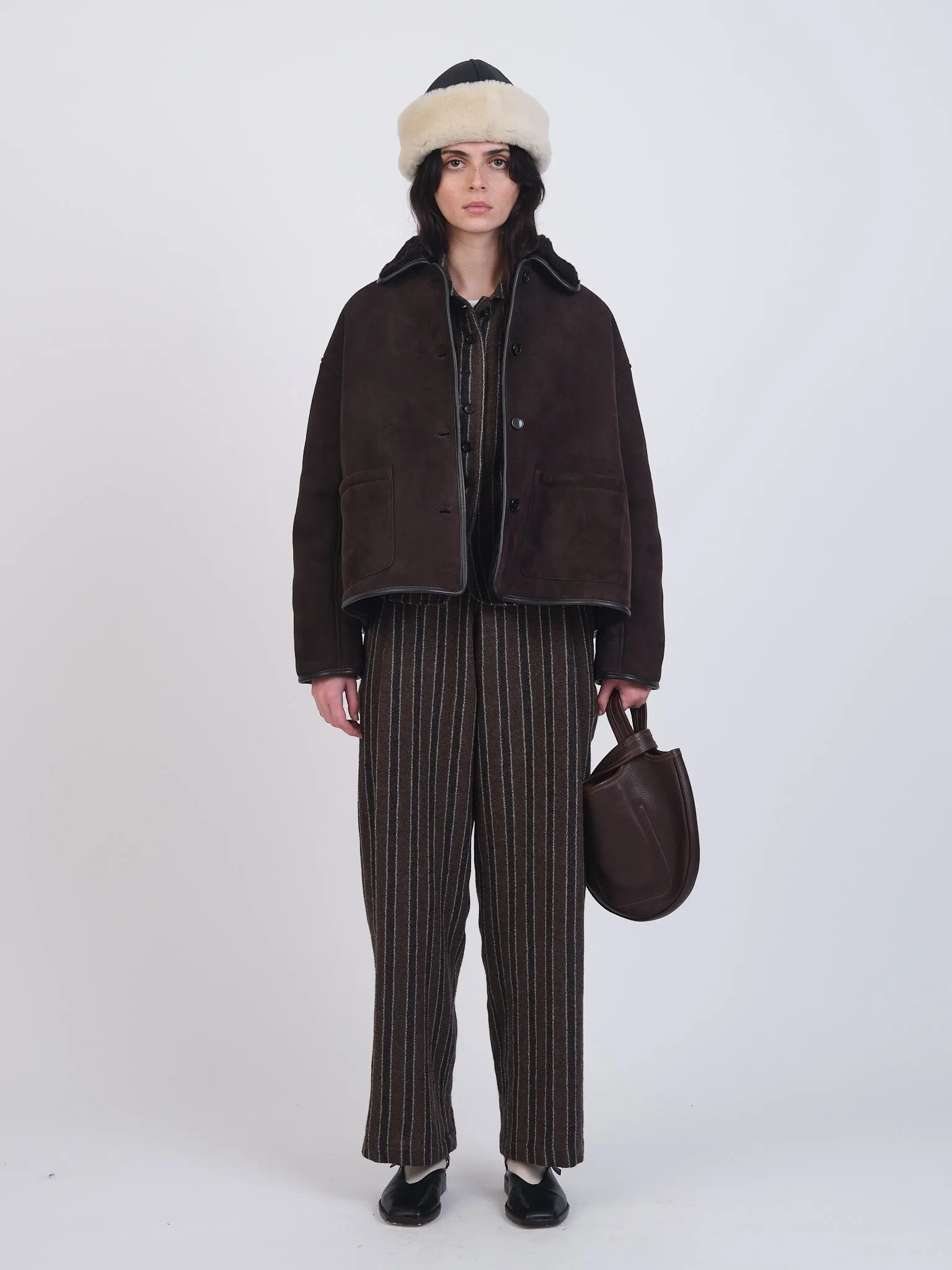 SUEDE BACK CURLY HAIR AVIS JACKET sold by Cawley