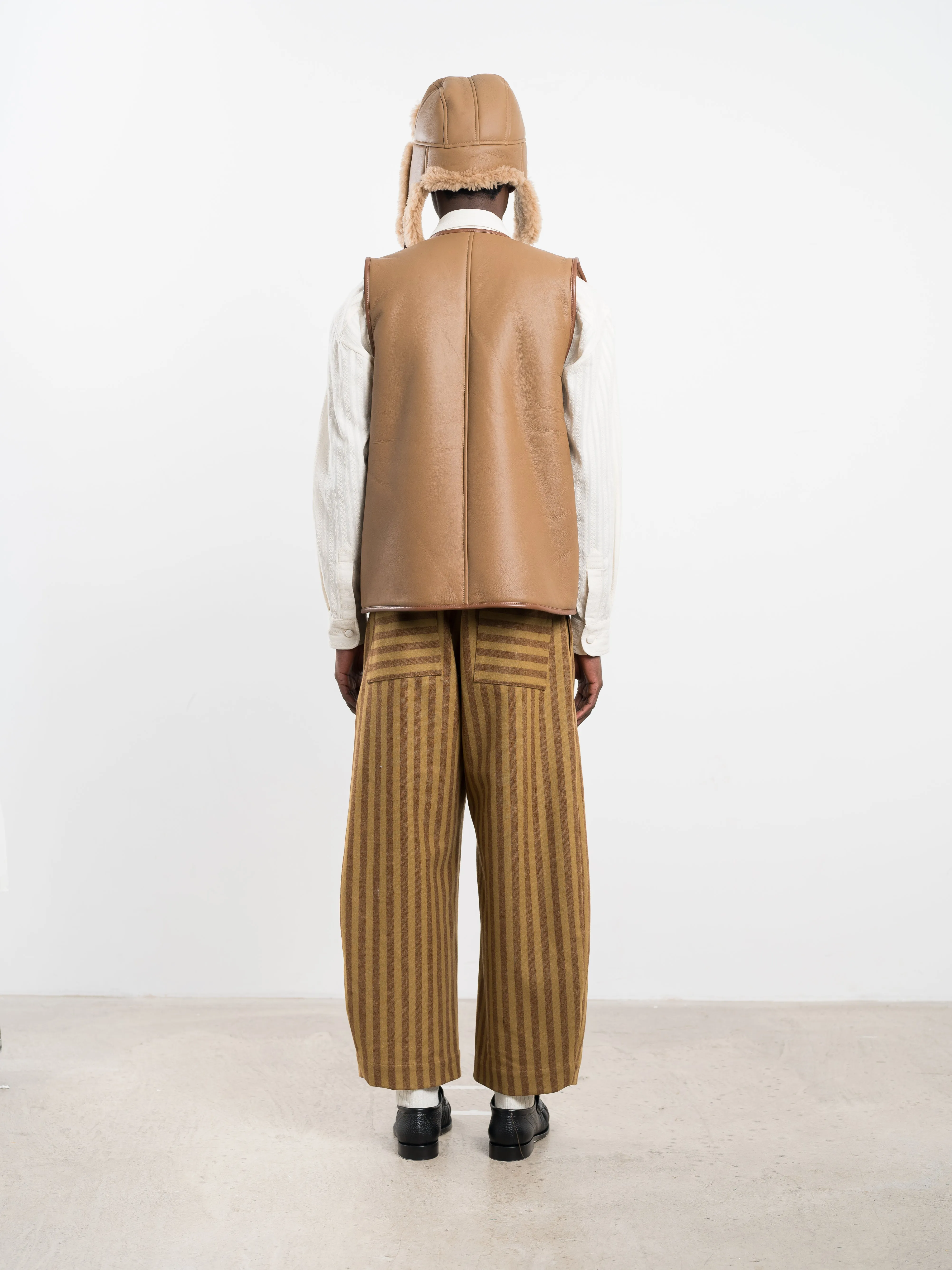 LEATHER BACK CURLY HAIR RIVER VEST sold by Cawley product image thumbnail 4