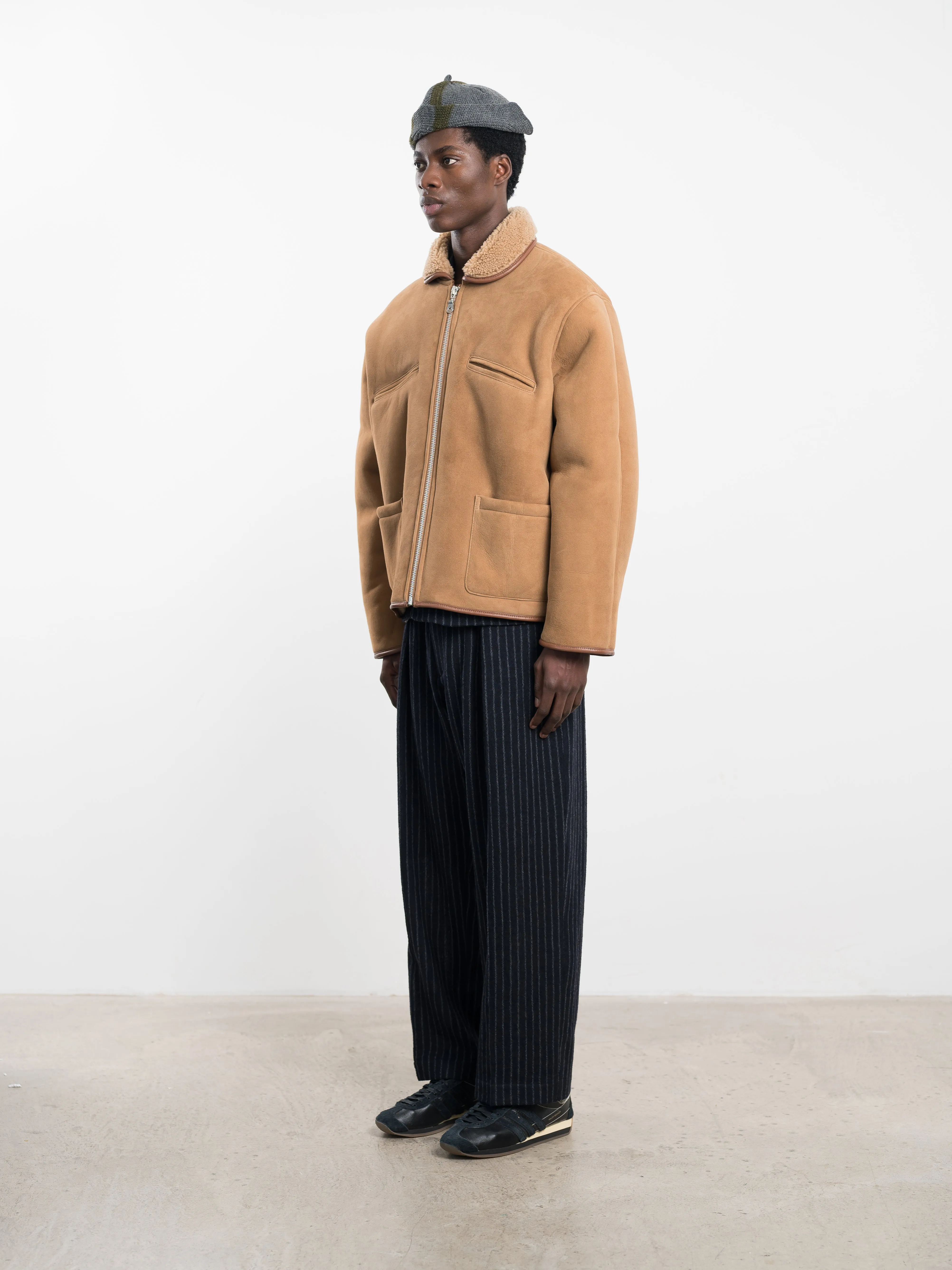 SUEDE BACK CURLY HAIR FLYING JACKET sold by Cawley product image thumbnail 2