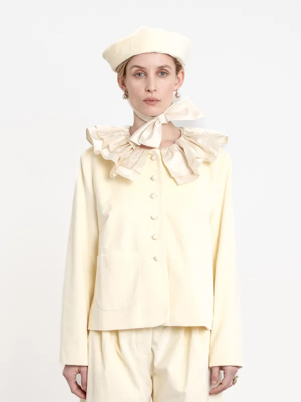 BRITISH COTTON VELVET/SILK DUPION SAILOR HAT made by Cawley