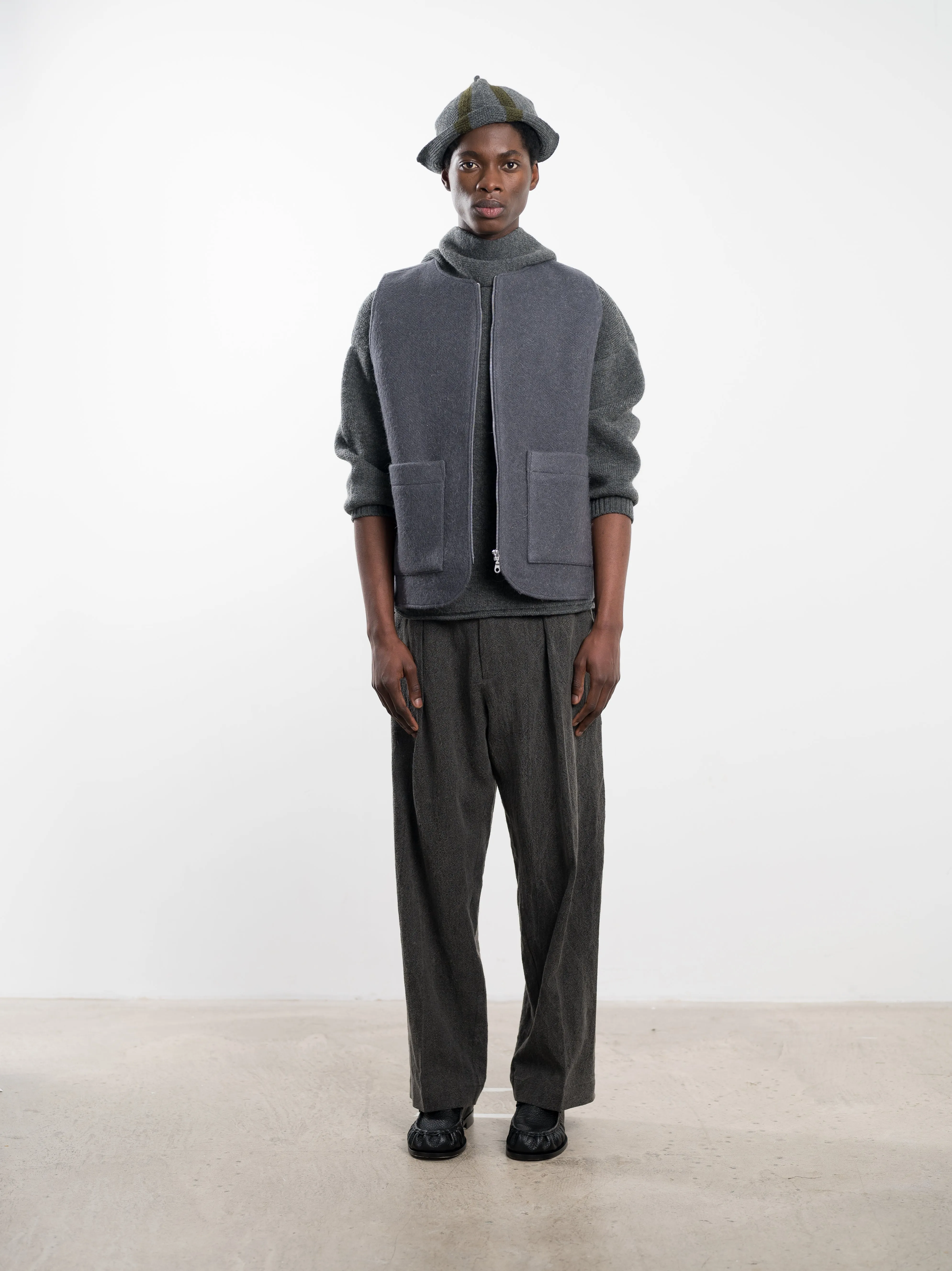 PORTUGUESE HAIRY WOOL RIVER VEST sold by Cawley