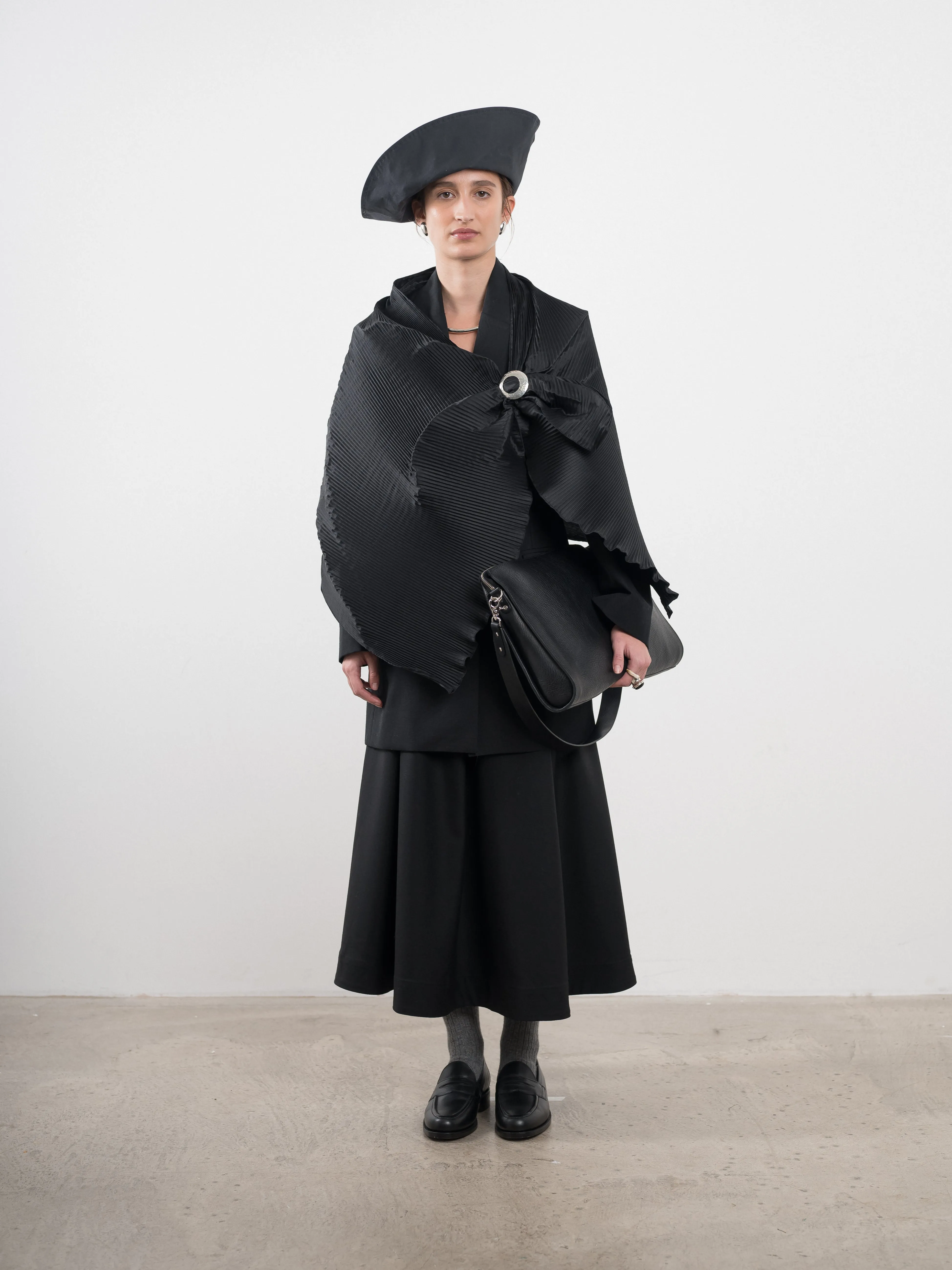 SILK DUPION PLEATED SCARF sold by Cawley