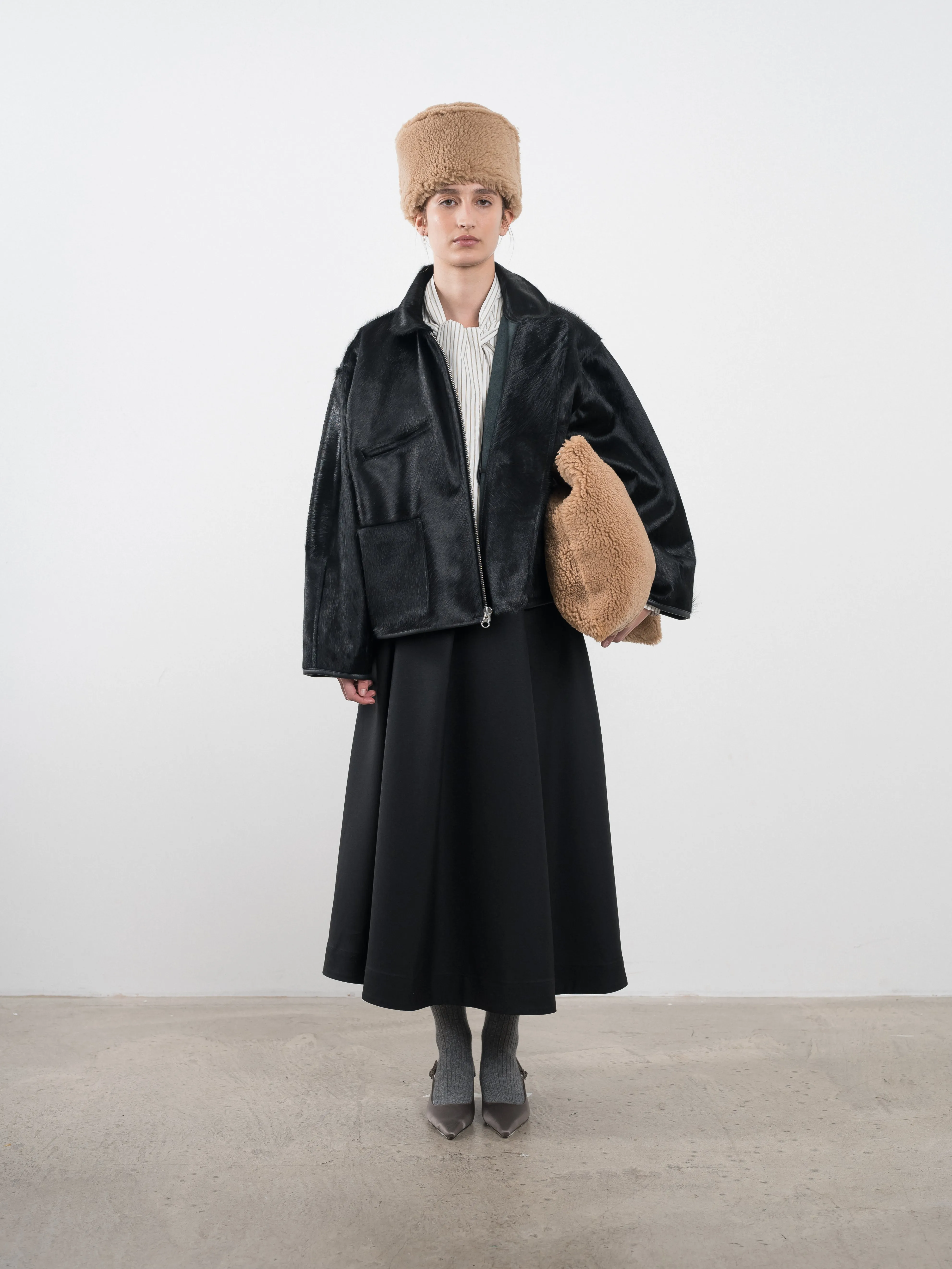 HAIR ON LEATHER HIDE FLYING JACKET sold by Cawley product image thumbnail 3