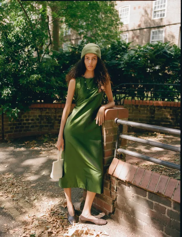 SILK DUPION ERIKA DRESS made by Cawley