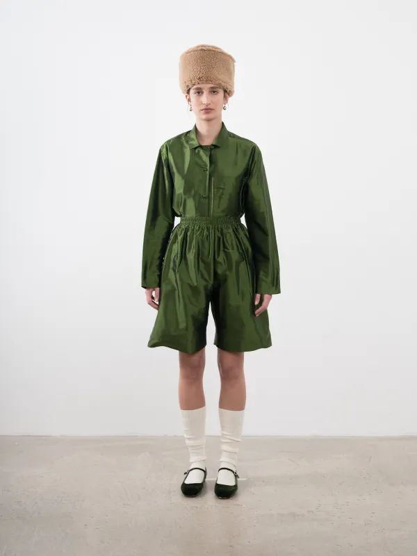 SILK DUPION HILDA SHORT WITH TRIM made by Cawley