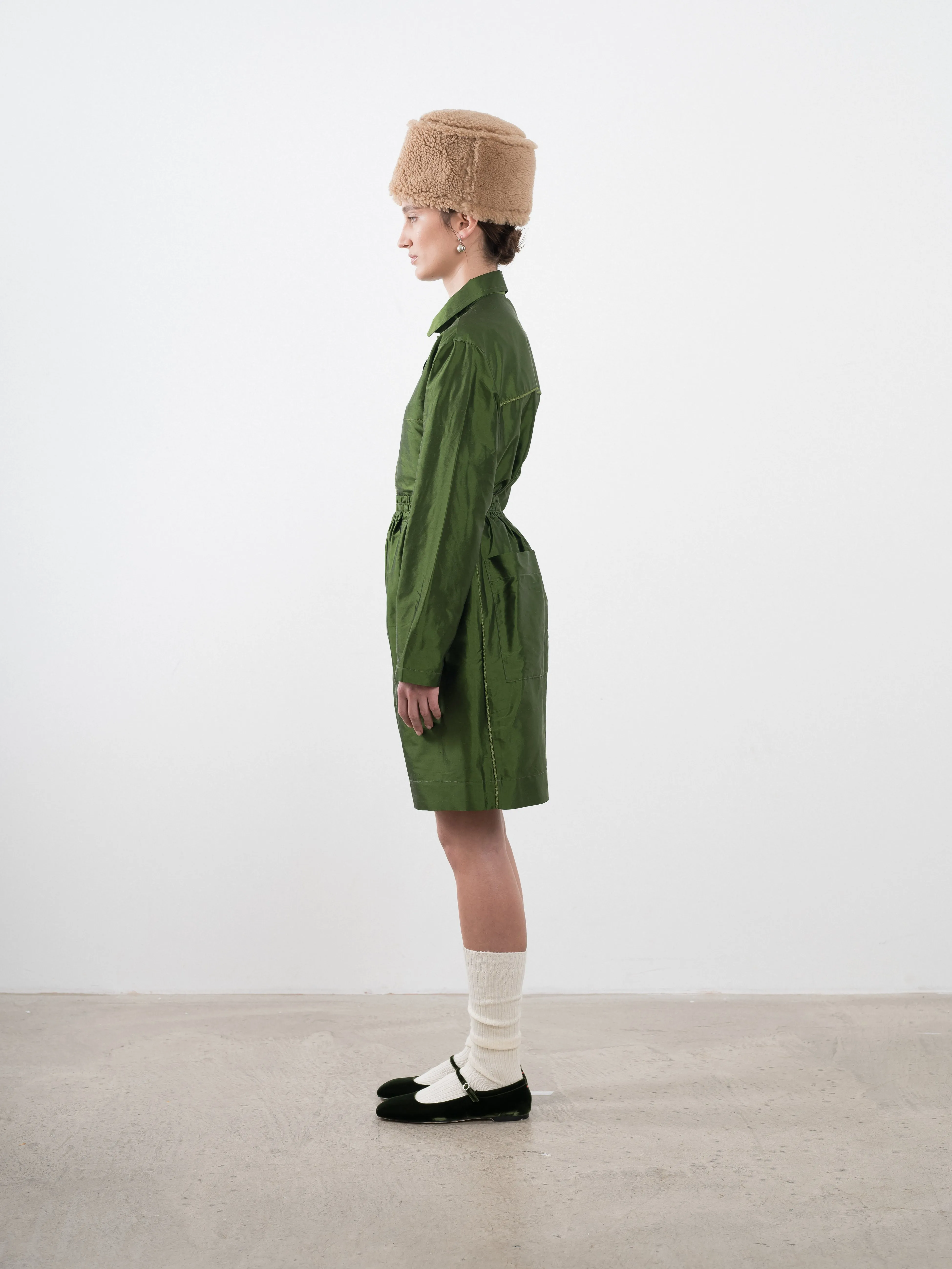 SILK DUPION HILDA SHORT WITH TRIM sold by Cawley product image thumbnail 3