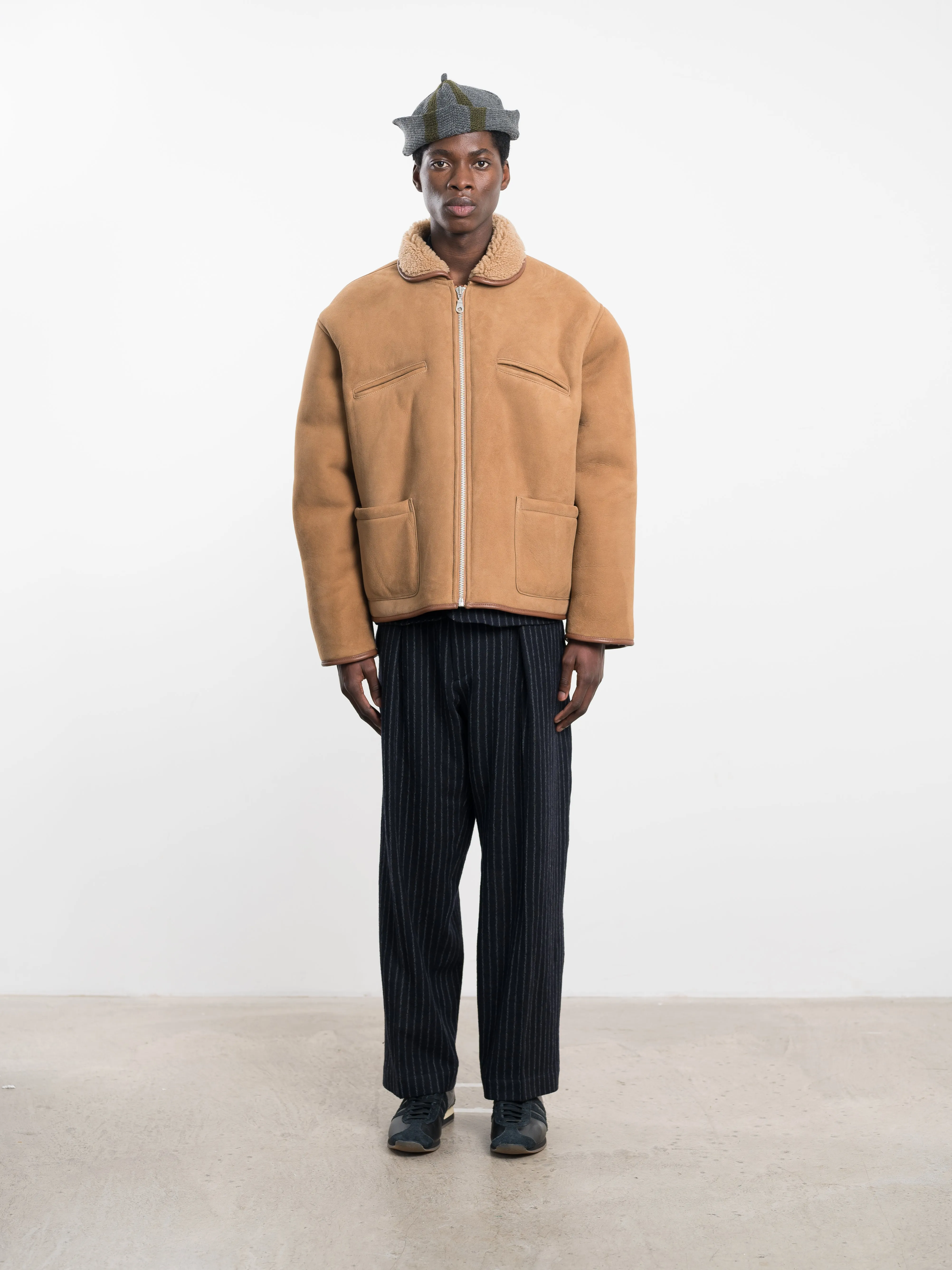 SUEDE BACK CURLY HAIR FLYING JACKET sold by Cawley