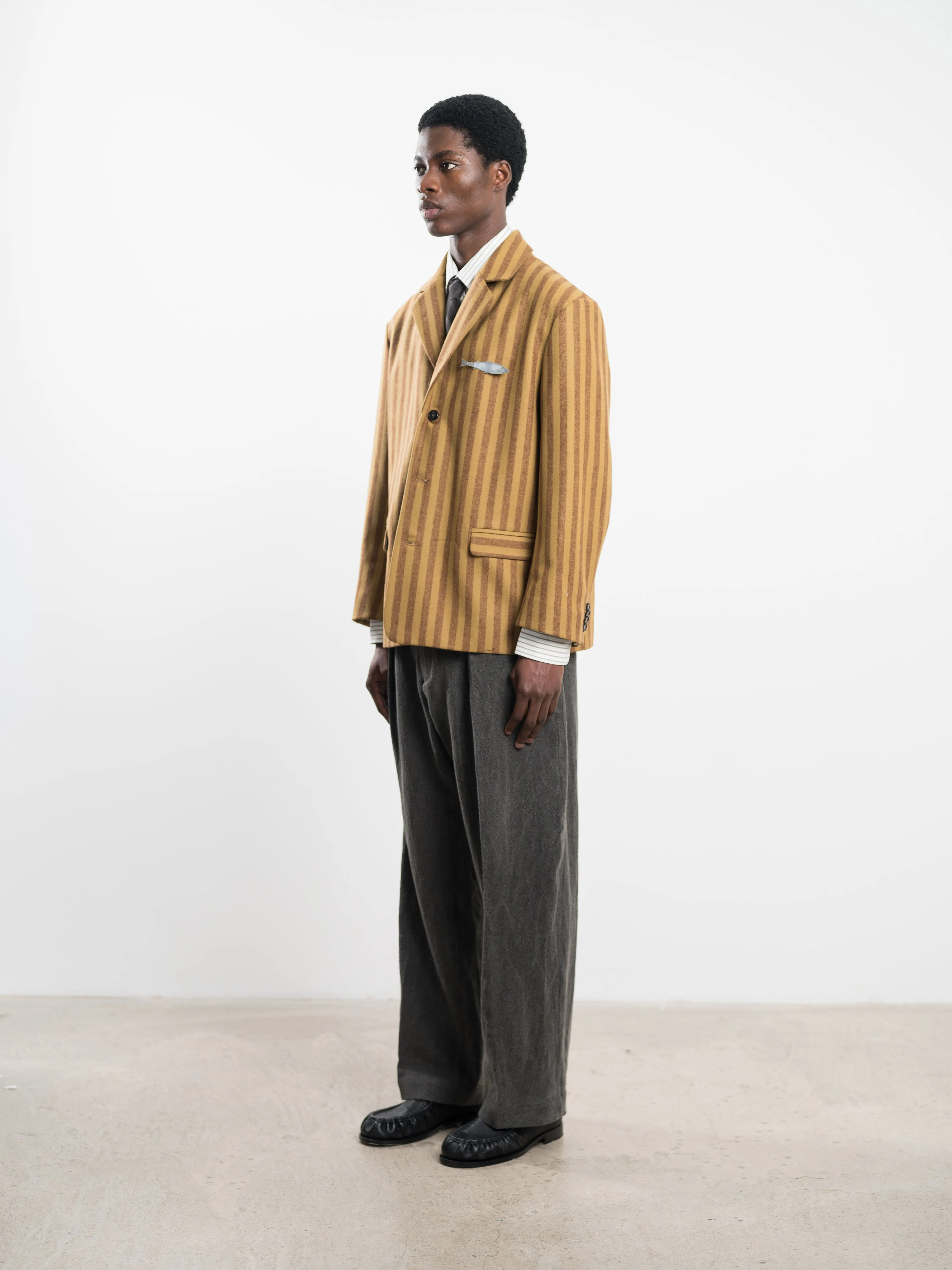 PORTUGUESE STRIPED WOOL SID BLAZER sold by Cawley product image thumbnail 2