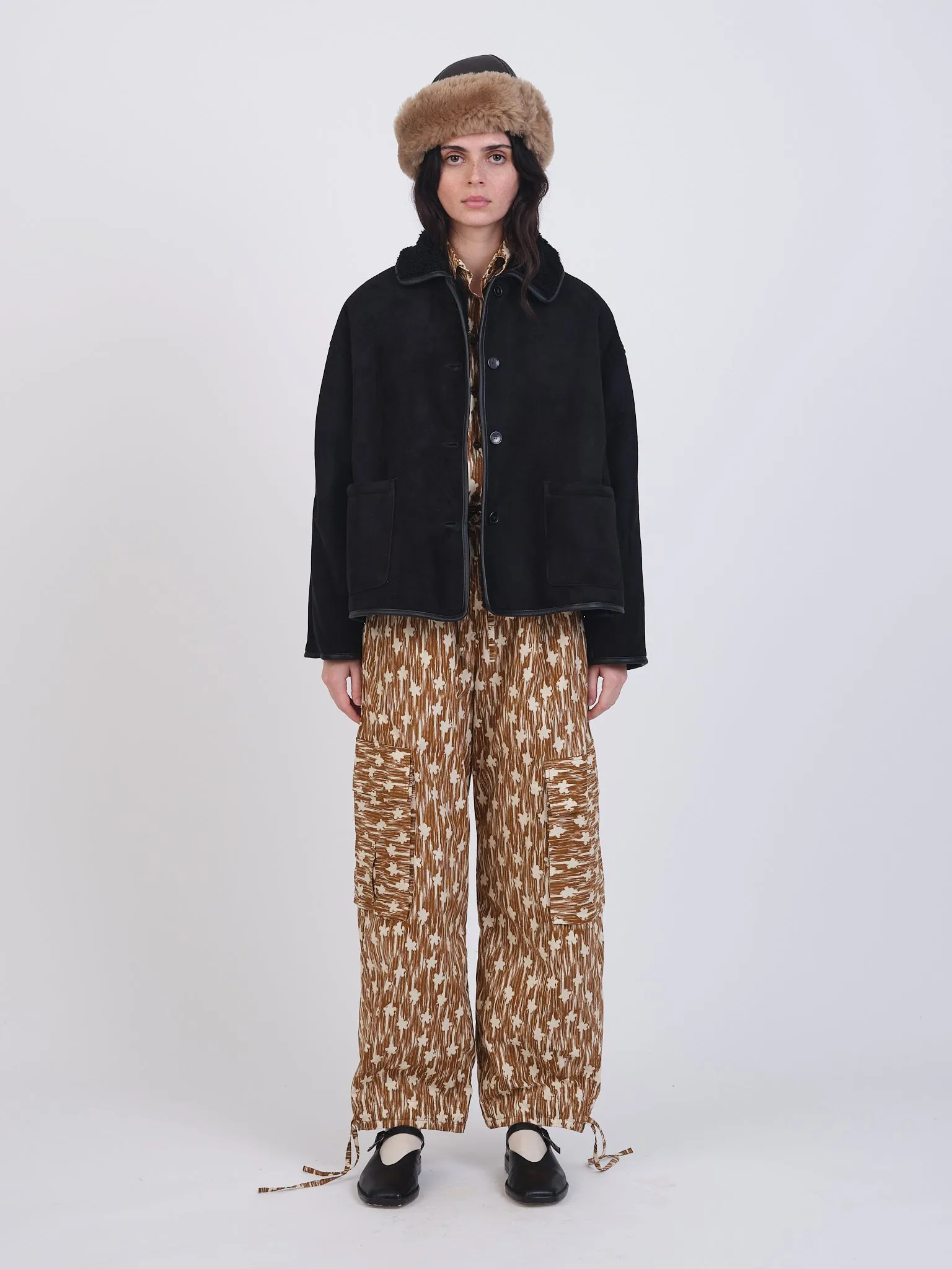 SUEDE BACK CURLY HAIR AVIS JACKET sold by Cawley product image thumbnail 3