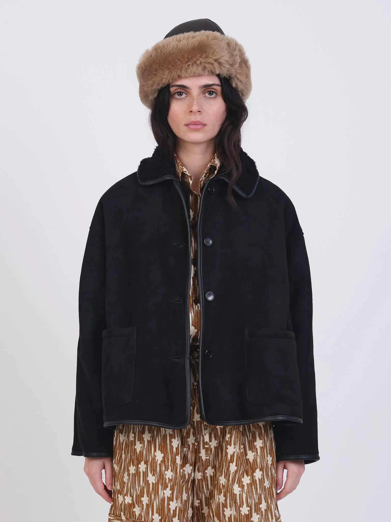 SUEDE BACK CURLY HAIR AVIS JACKET sold by Cawley product image thumbnail 4