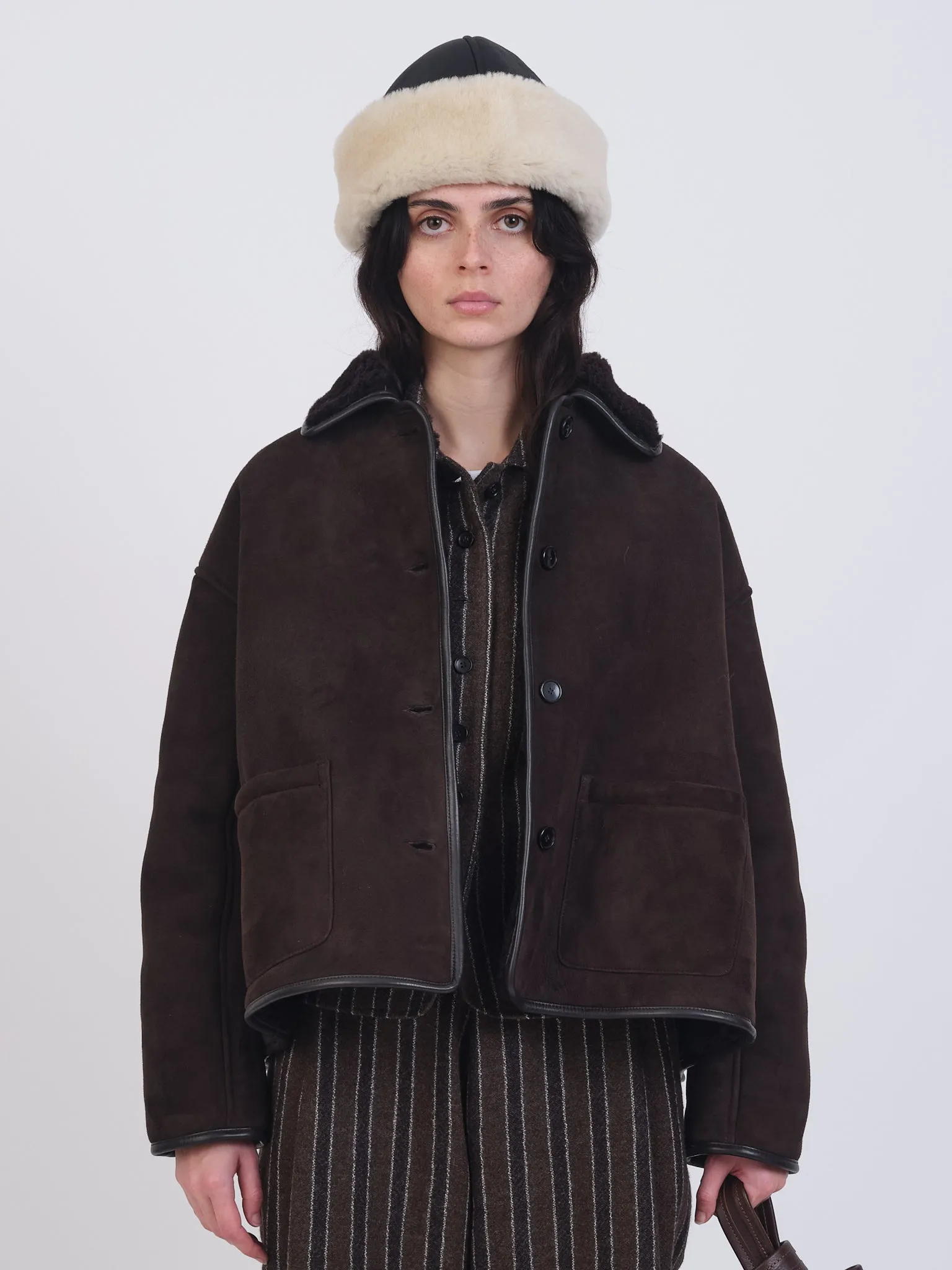 Suede Back Curly Hair Avis Jacket sold by Cawley product image thumbnail 2