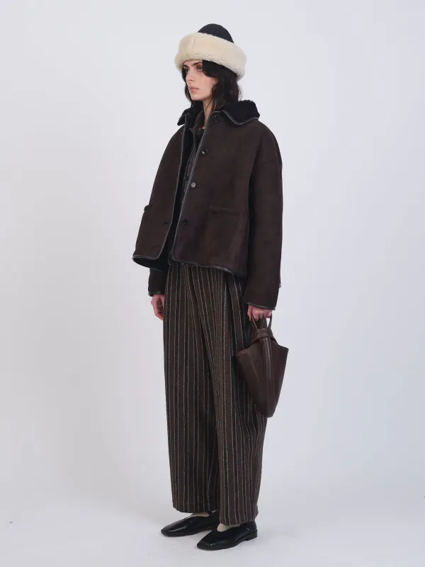 Suede Back Curly Hair Avis Jacket made by Cawley