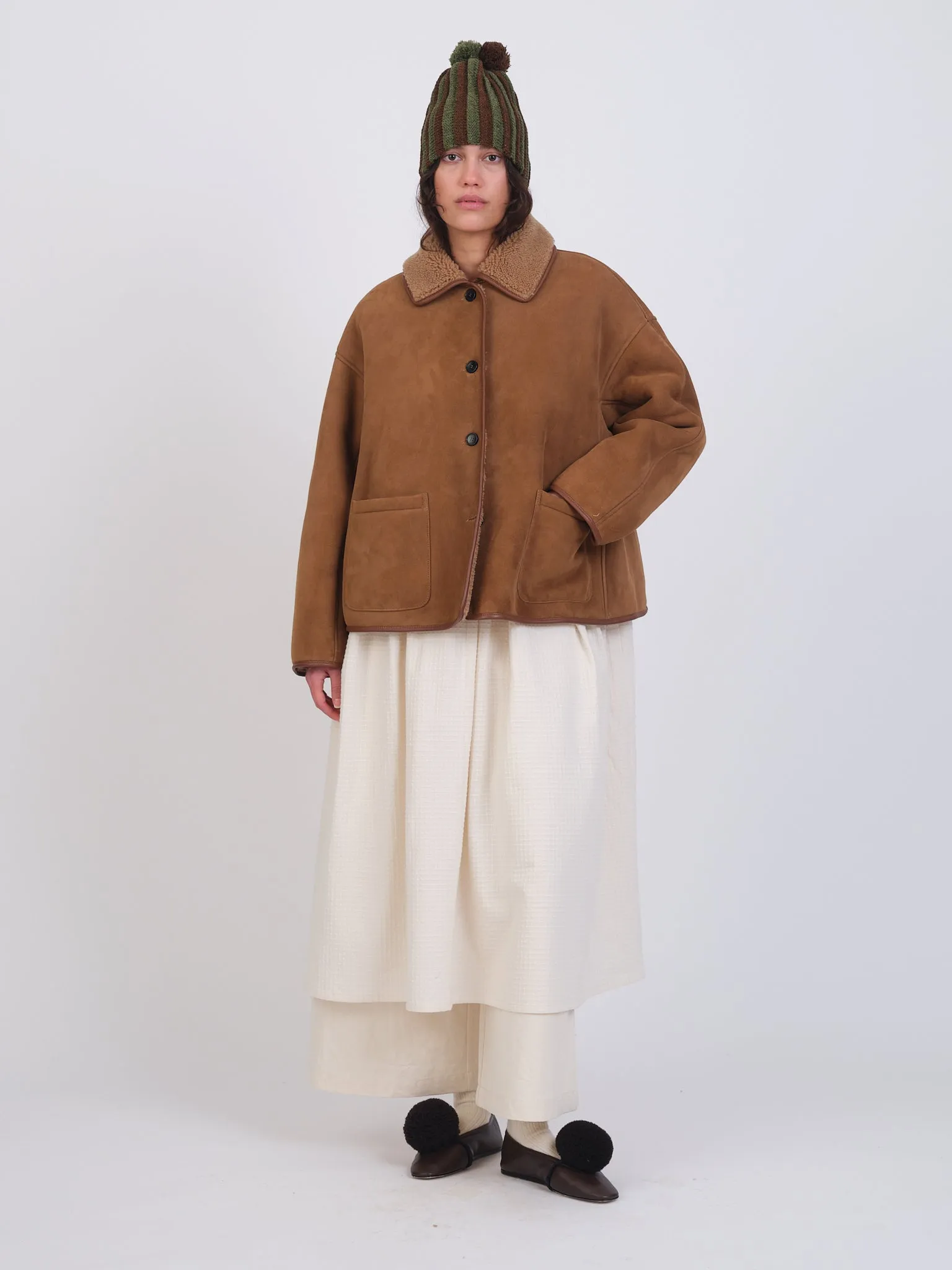 SUEDE BACK CURLY SHEEPSKIN AVIS JACKET sold by Cawley product image thumbnail 5