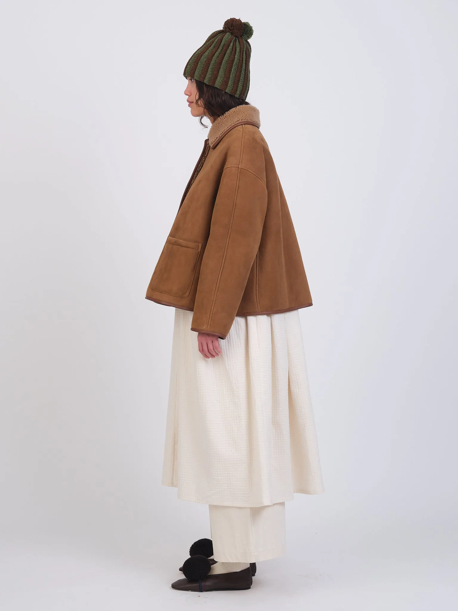 SUEDE BACK CURLY SHEEPSKIN AVIS JACKET sold by Cawley product image thumbnail 3