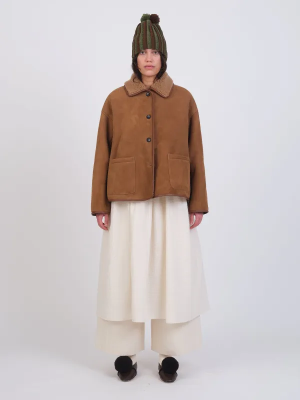 SUEDE BACK CURLY SHEEPSKIN AVIS JACKET sold by Cawley