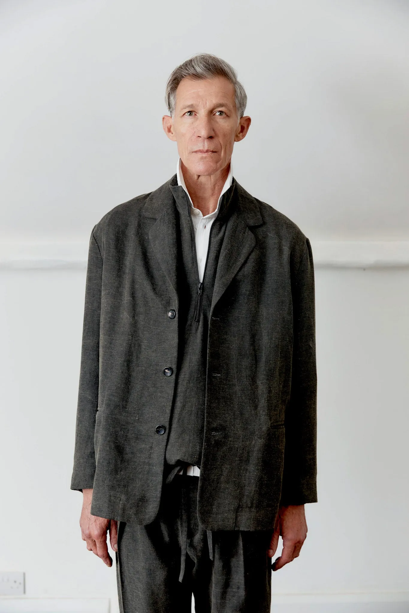 JAPANESE COTTON/LINEN DYED BACK SATIN SID BLAZER sold by Cawley product image thumbnail 2