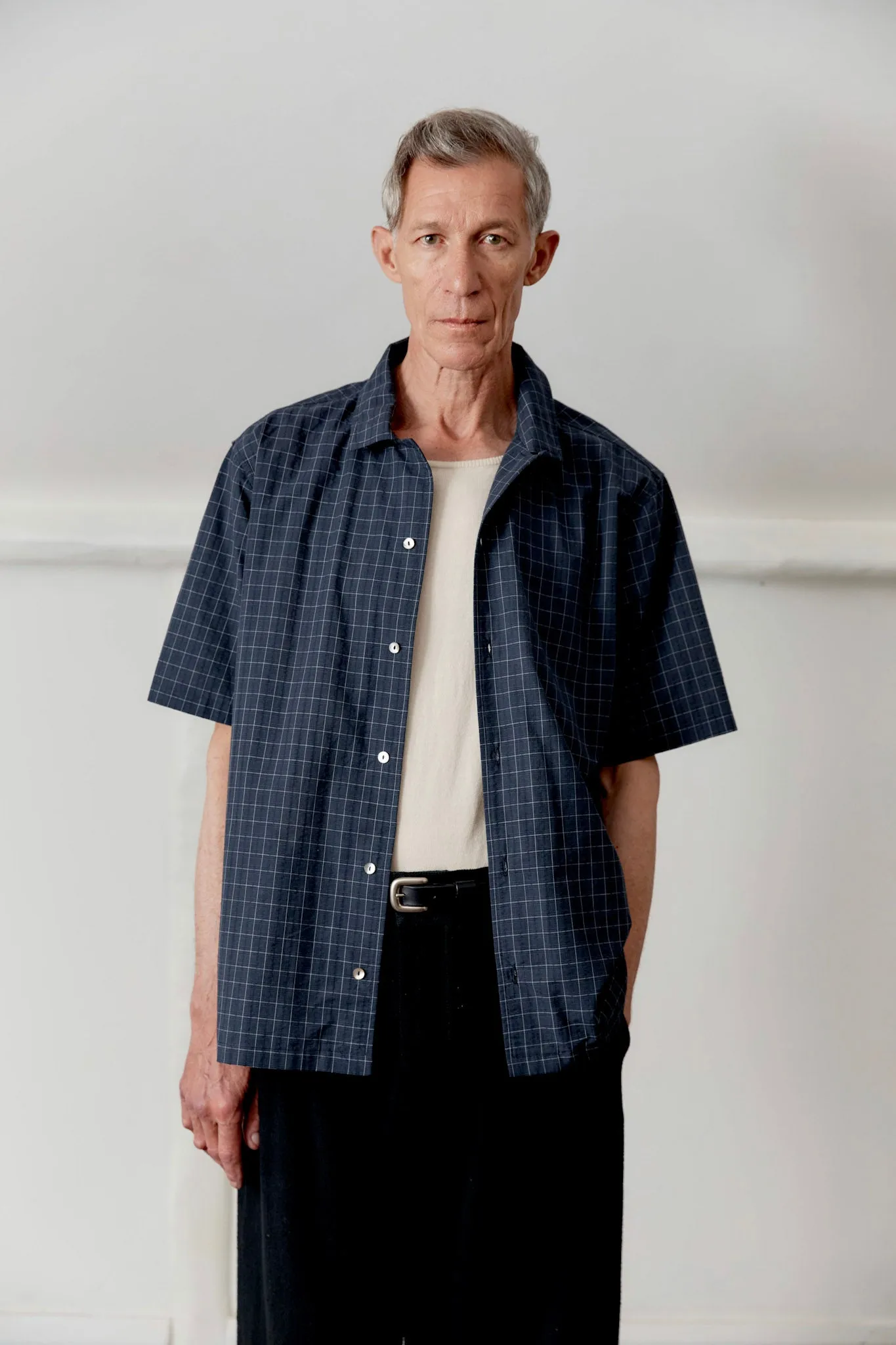 JAPANESE COTTON SEERSUCKER AUGUST SHIRT sold by Cawley