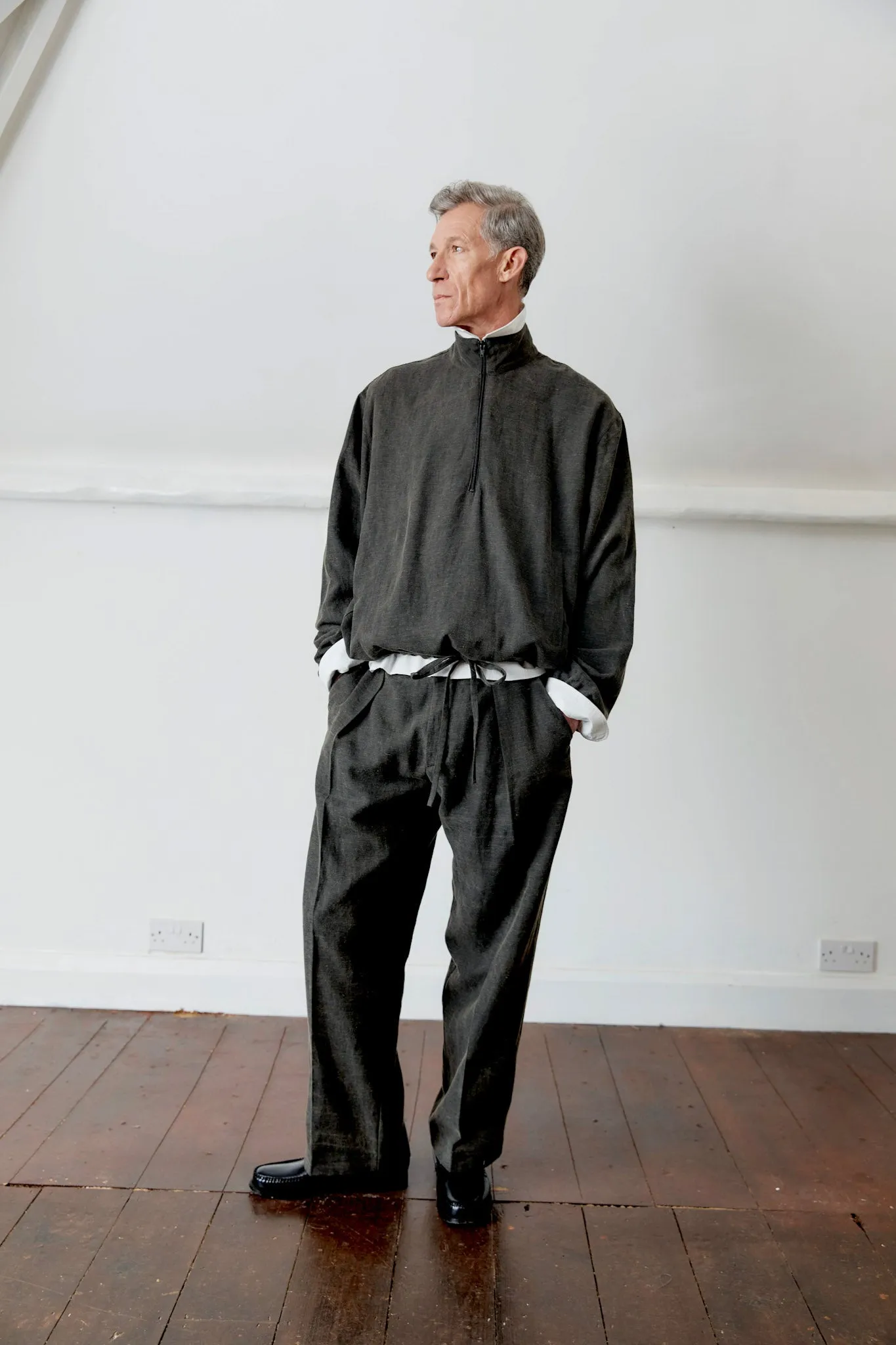 JAPANESE COTTON/LINEN DYED BACK MILES PULLOVER sold by Cawley product image thumbnail 3