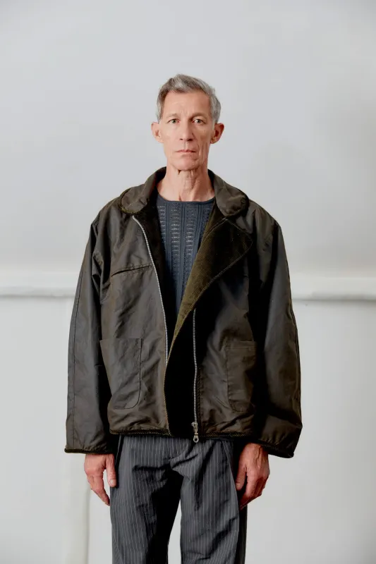 BRITISH WAXED OILSKIN FLYING JACKET sold by Cawley